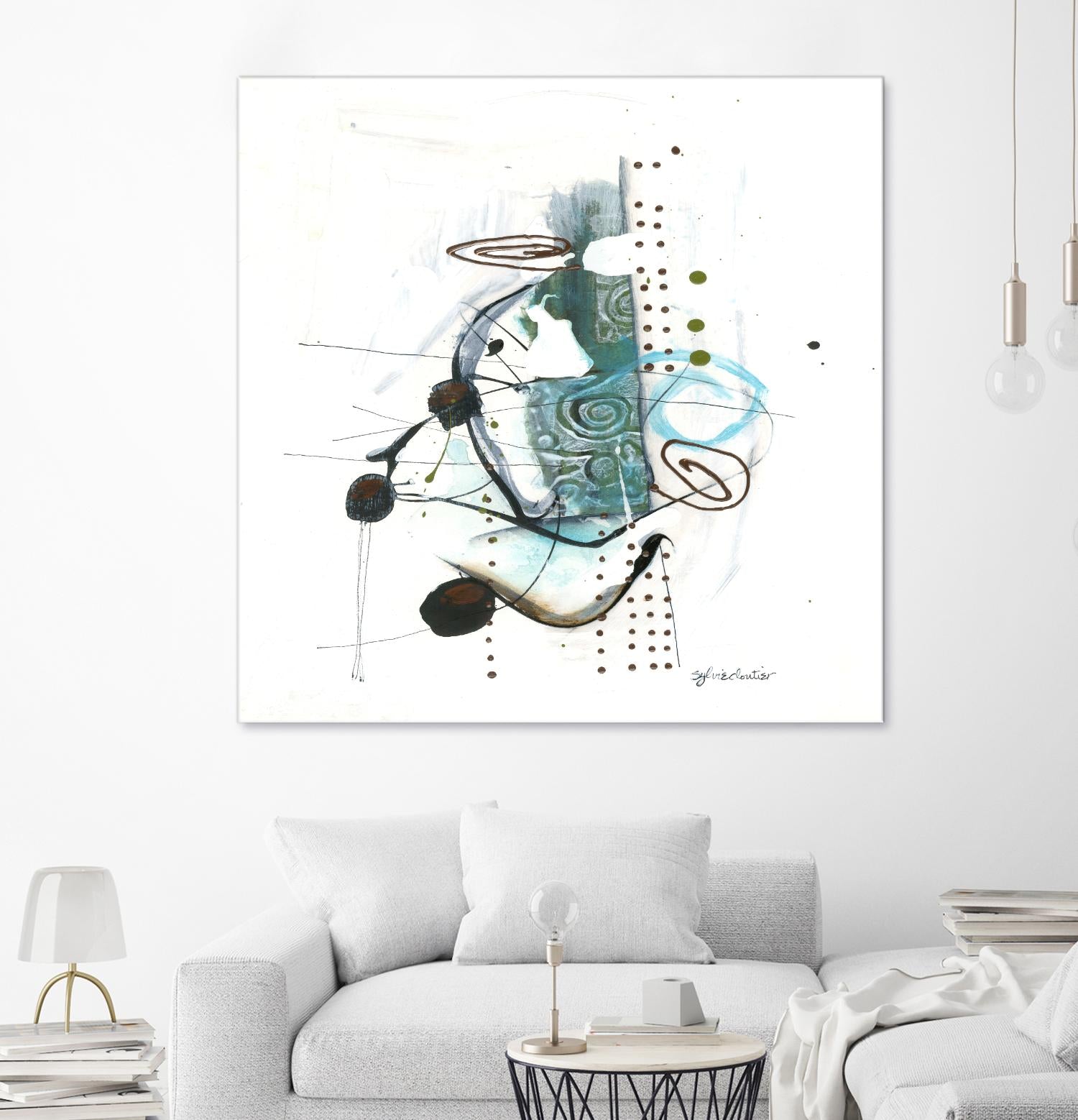 Remplir le paysage I by Sylvie Cloutier on GIANT ART - blue abstract