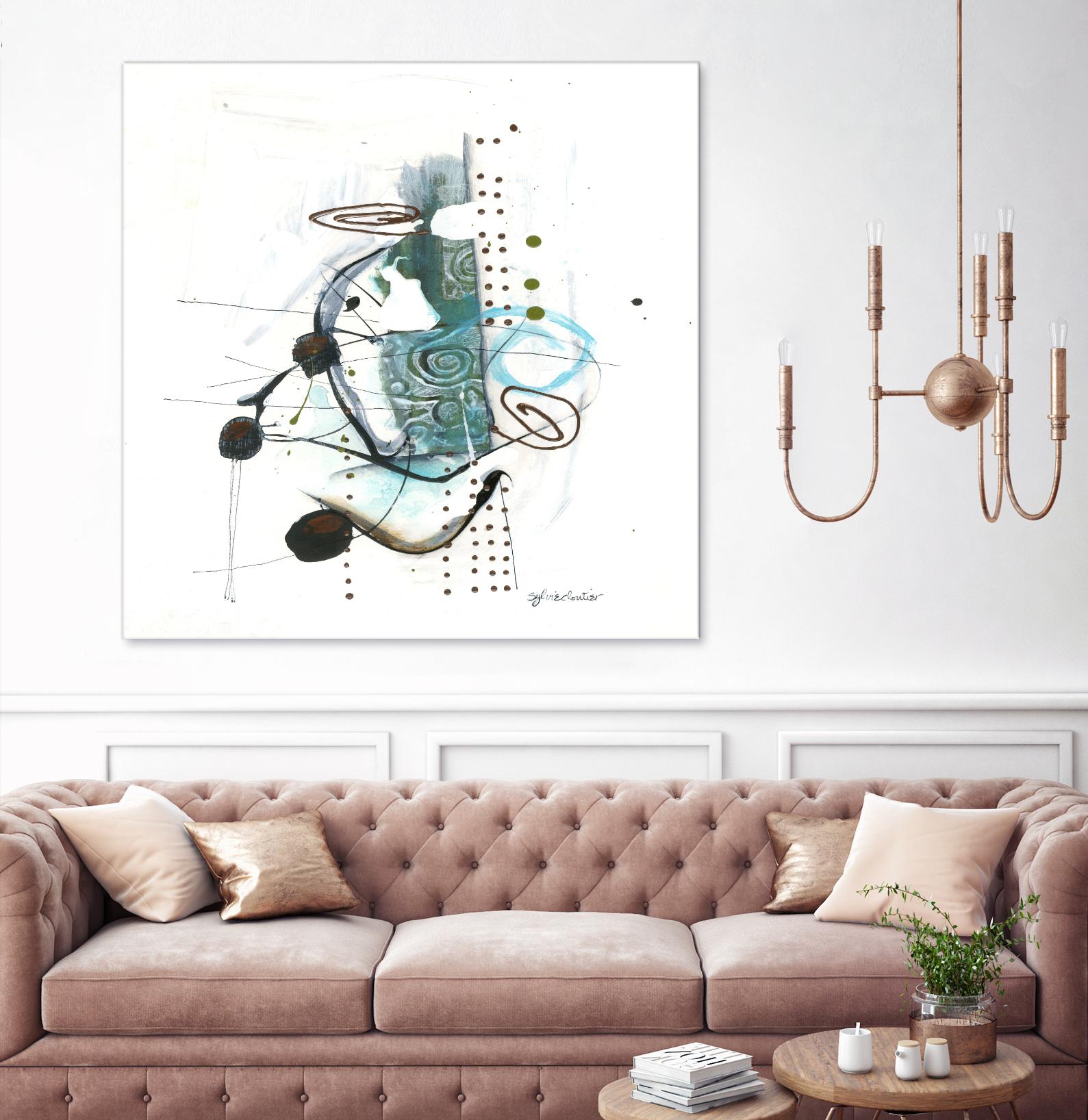 Remplir le paysage I by Sylvie Cloutier on GIANT ART - blue abstract