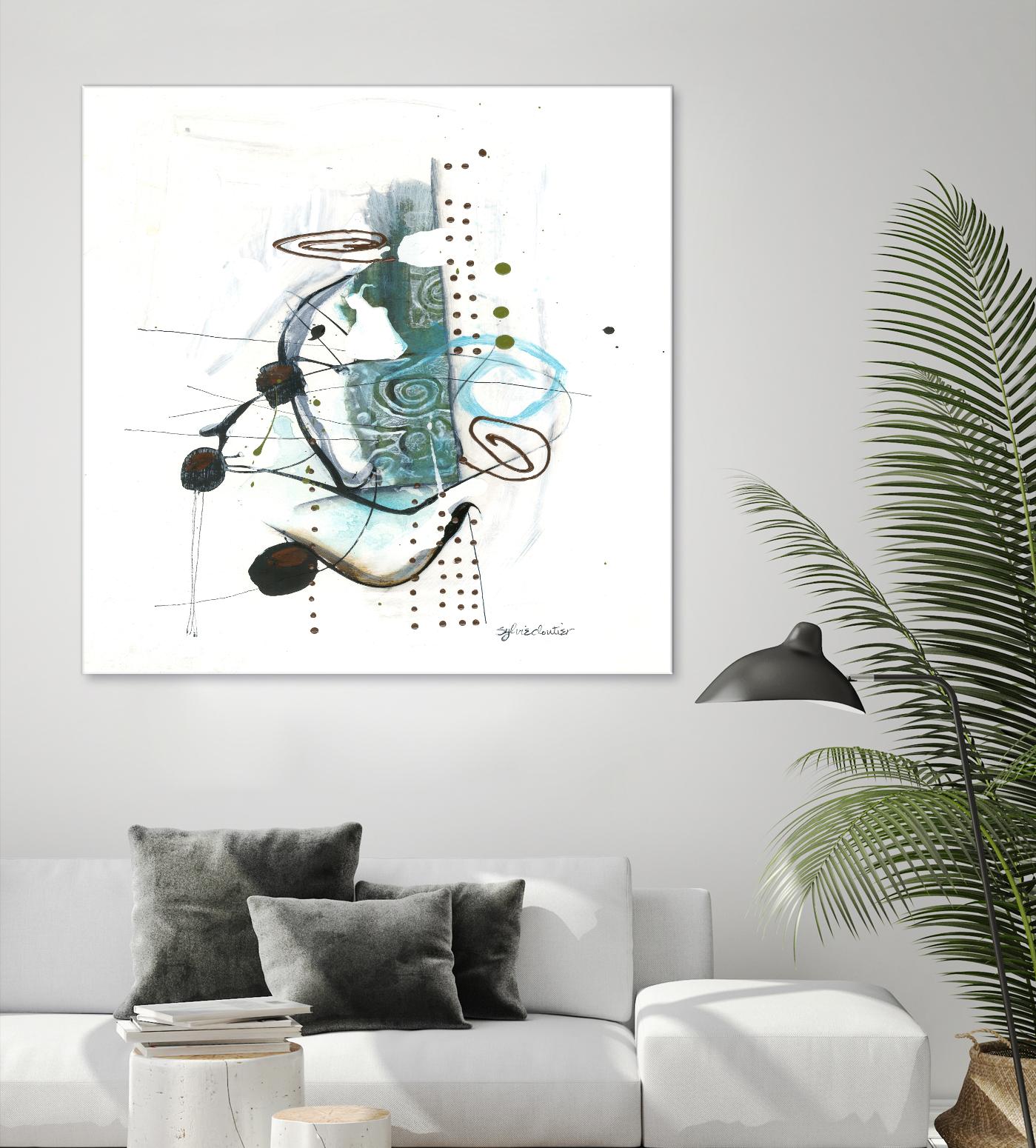 Remplir le paysage I by Sylvie Cloutier on GIANT ART - blue abstract