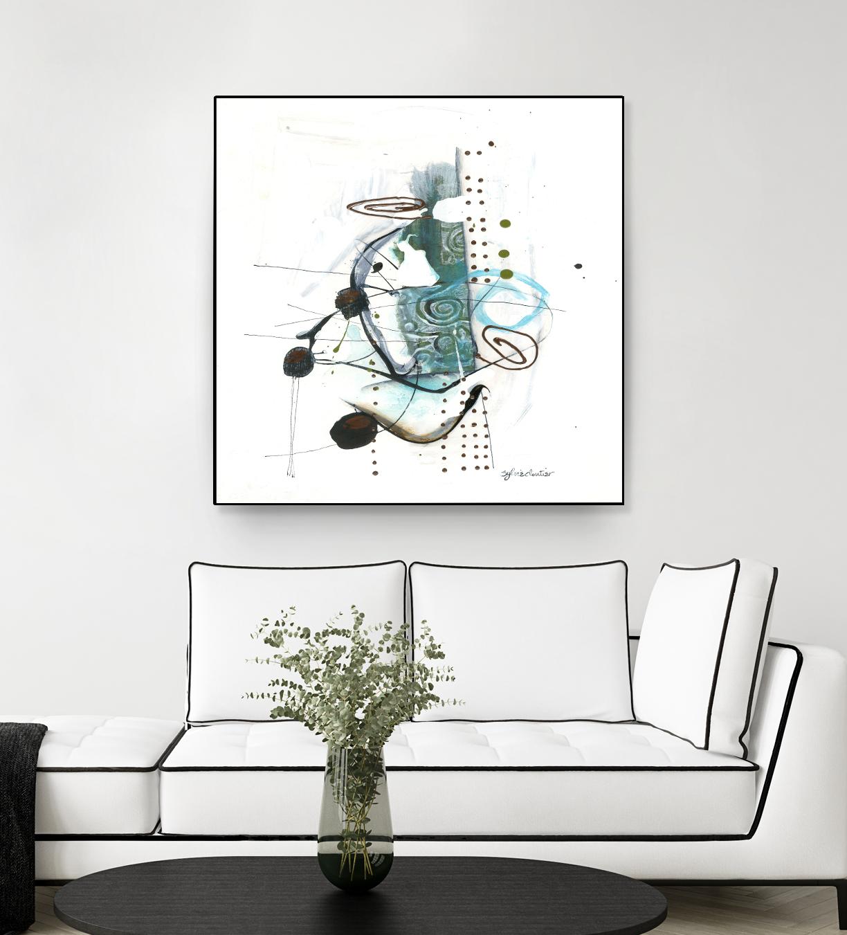 Remplir le paysage I by Sylvie Cloutier on GIANT ART - blue abstract