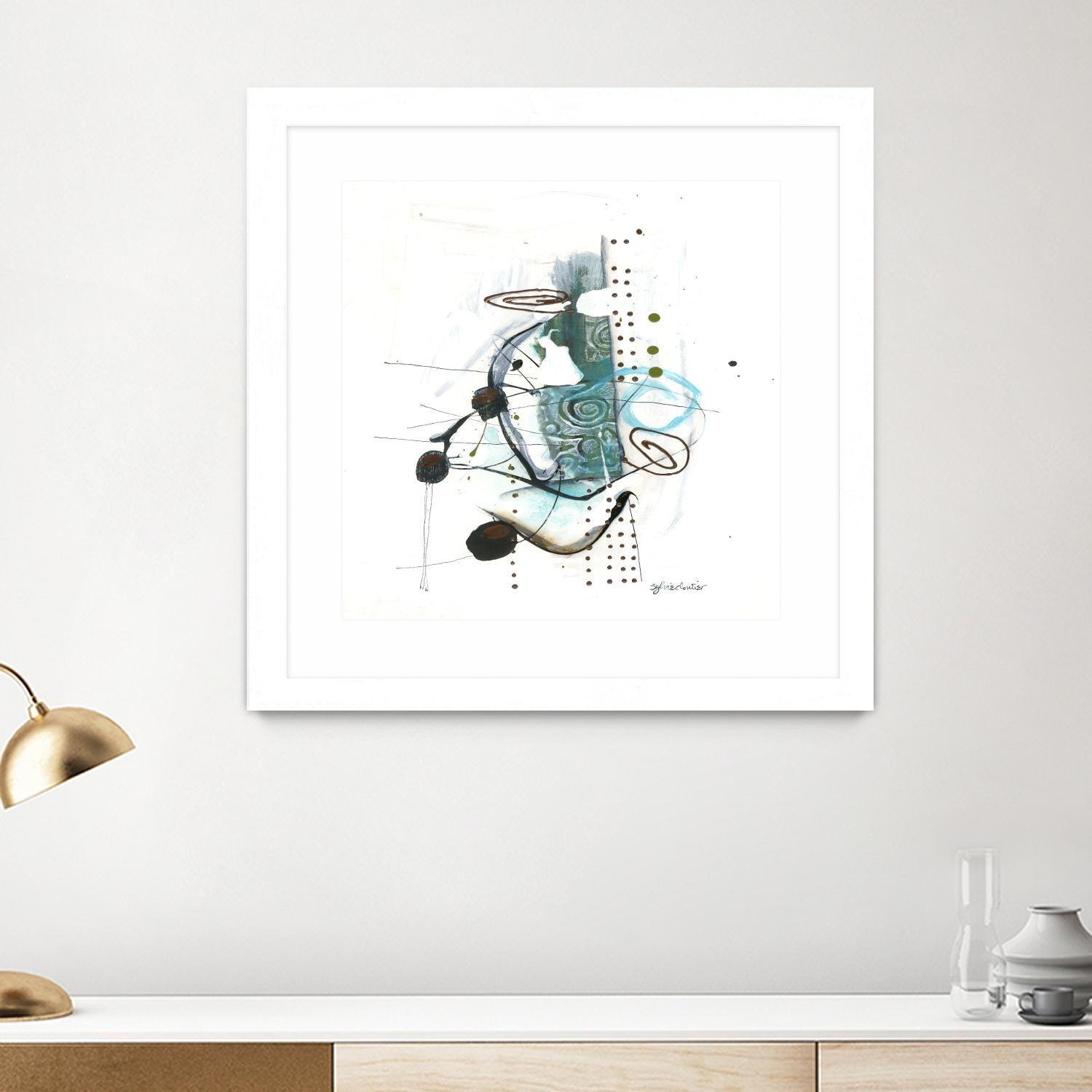 Remplir le paysage I by Sylvie Cloutier on GIANT ART - blue abstract