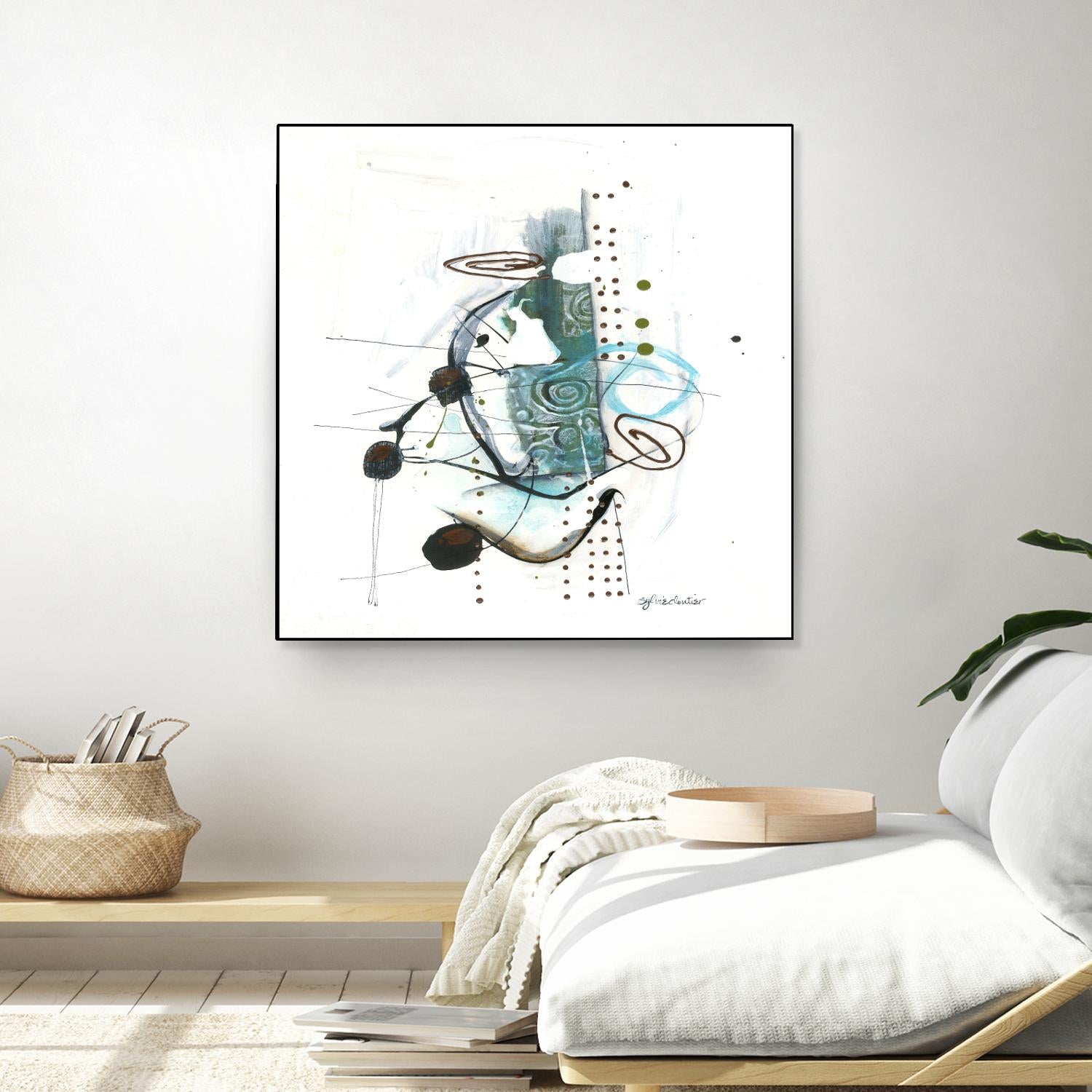 Remplir le paysage I by Sylvie Cloutier on GIANT ART - blue abstract