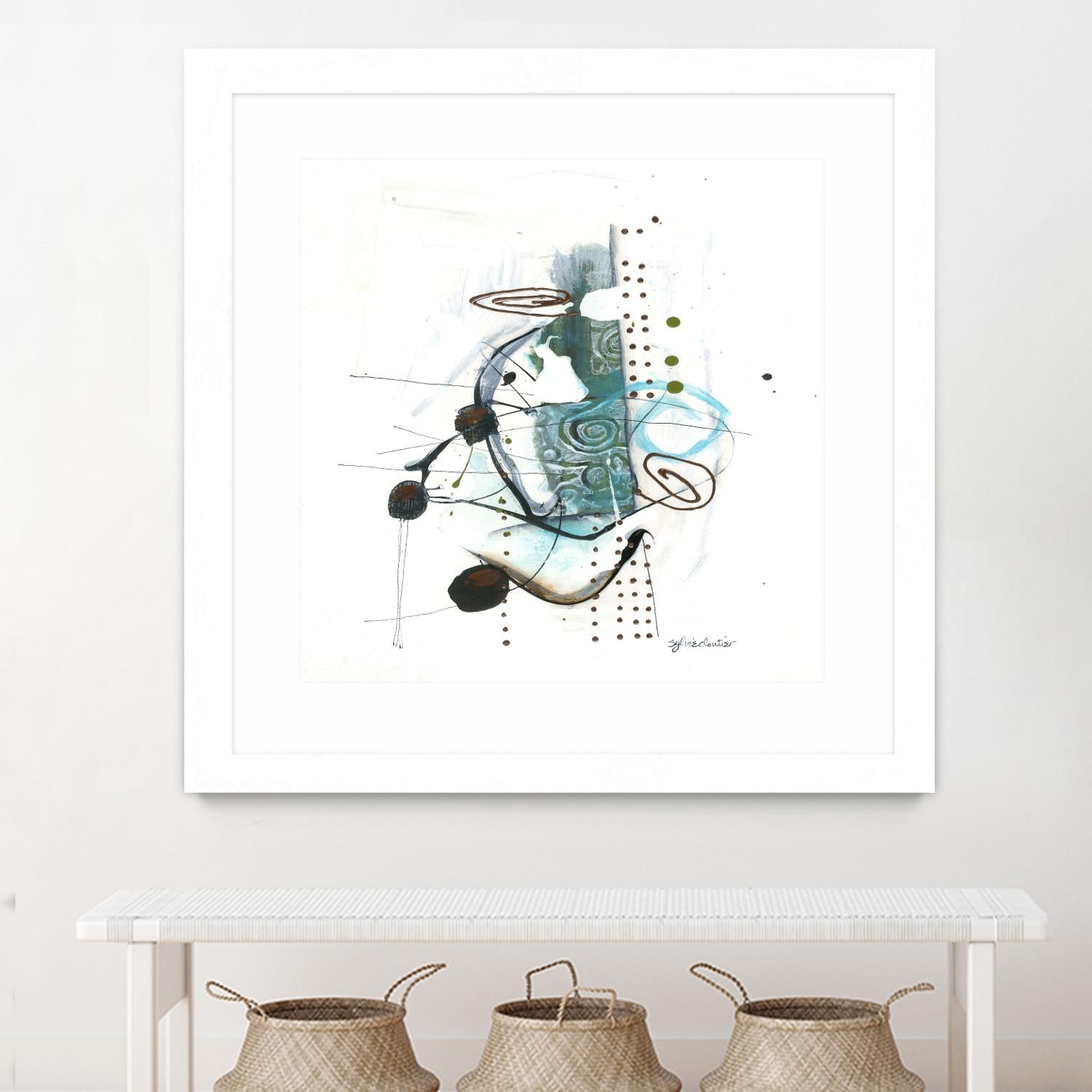 Remplir le paysage I by Sylvie Cloutier on GIANT ART - blue abstract