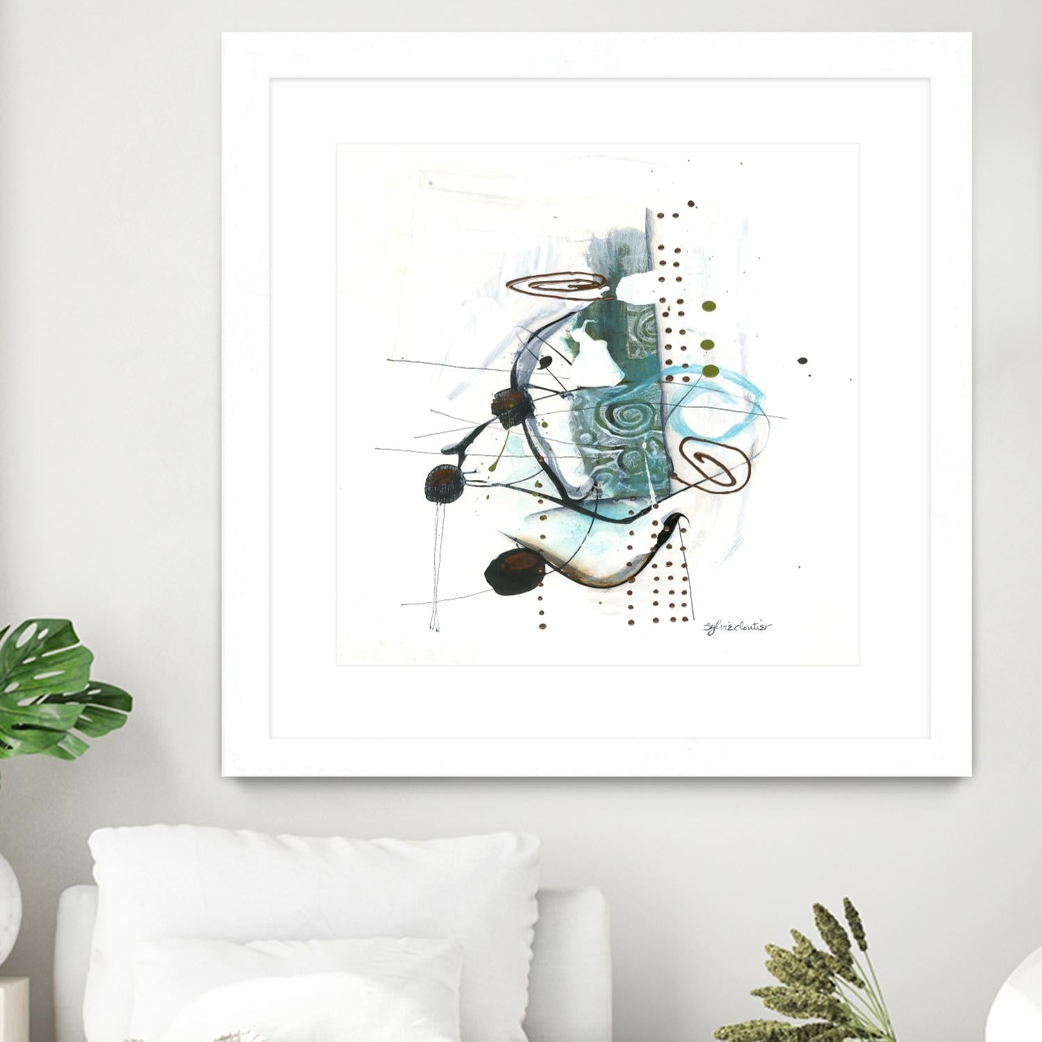 Remplir le paysage I by Sylvie Cloutier on GIANT ART - blue abstract