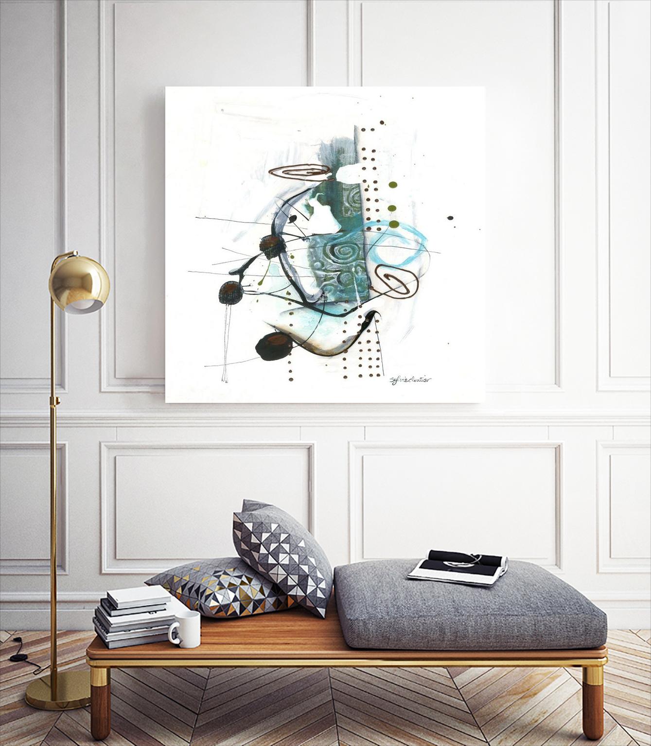 Remplir le paysage I by Sylvie Cloutier on GIANT ART - blue abstract