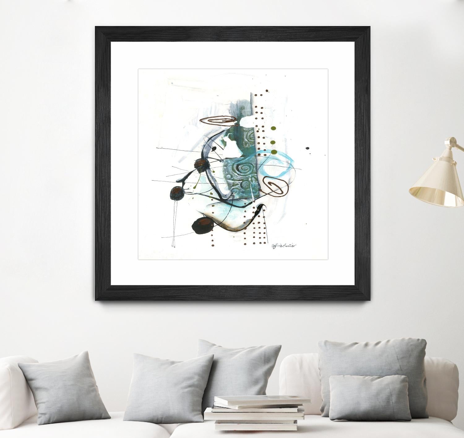 Remplir le paysage I by Sylvie Cloutier on GIANT ART - blue abstract