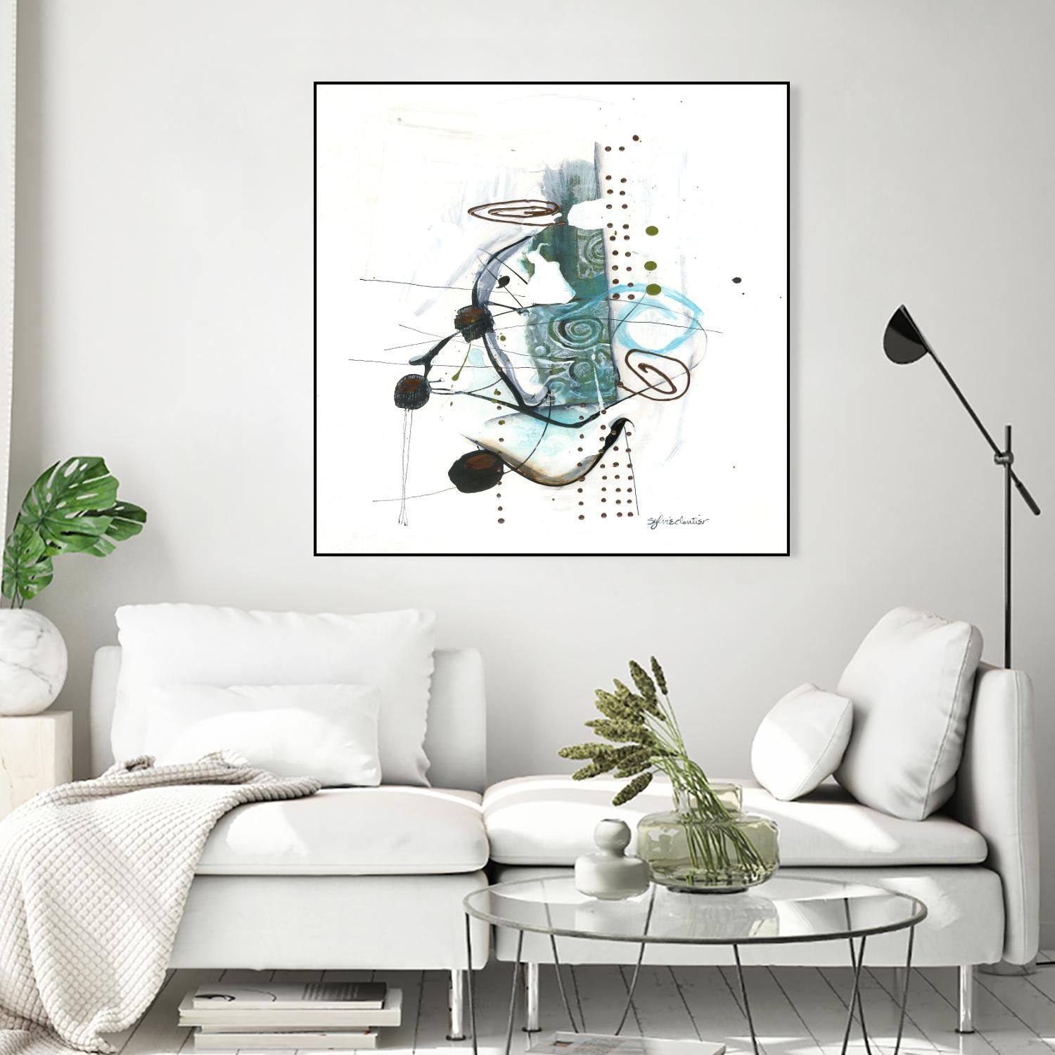 Remplir le paysage I by Sylvie Cloutier on GIANT ART - blue abstract