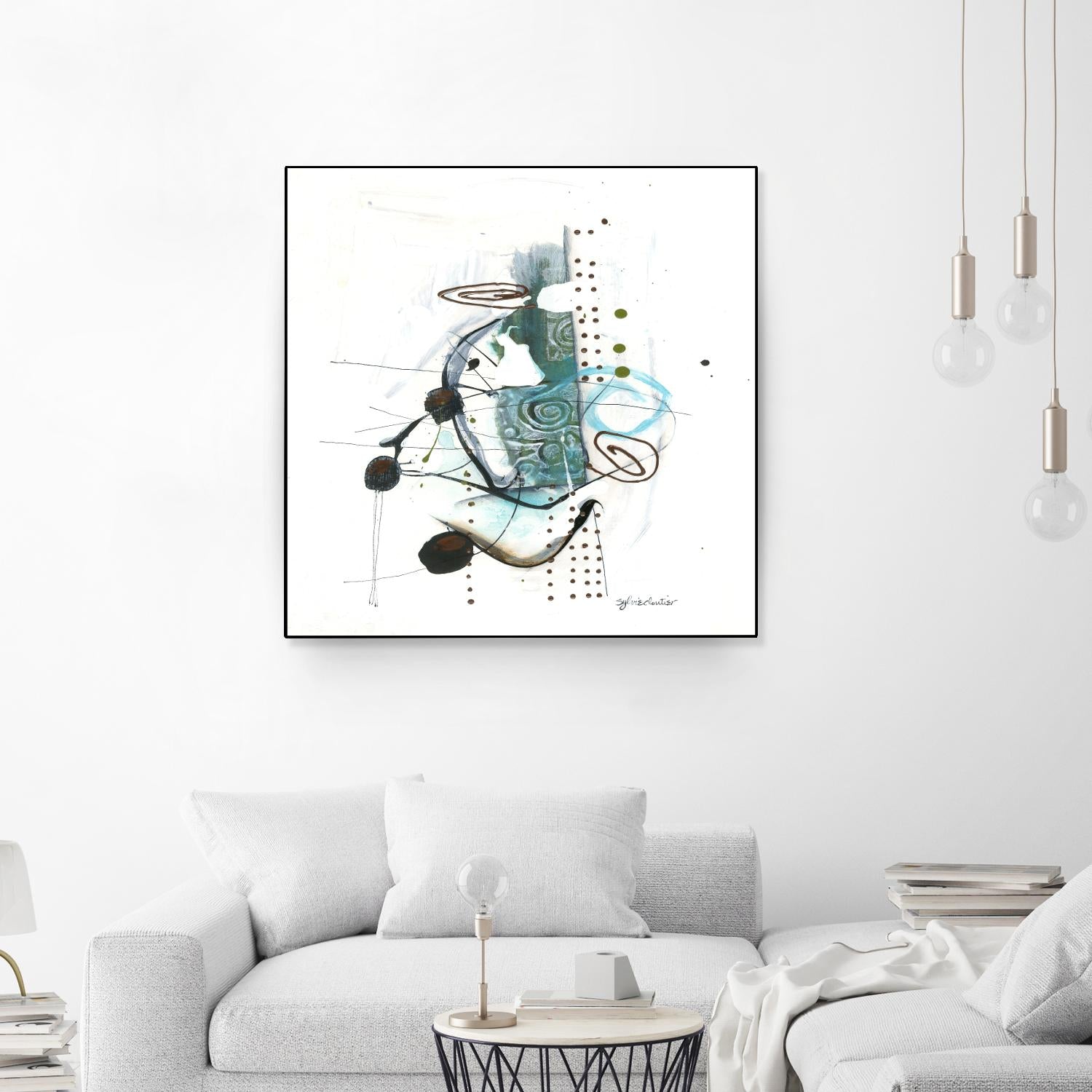 Remplir le paysage I by Sylvie Cloutier on GIANT ART - blue abstract