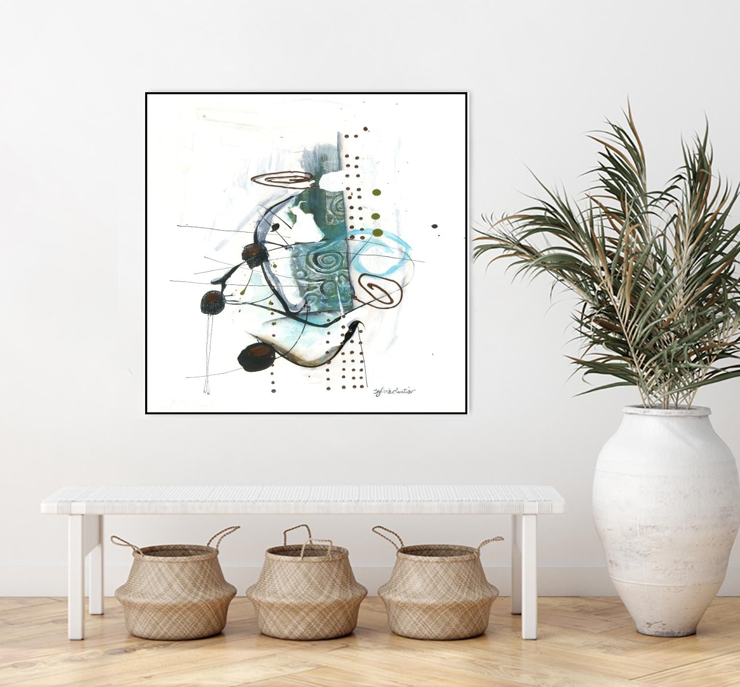 Remplir le paysage I by Sylvie Cloutier on GIANT ART - blue abstract