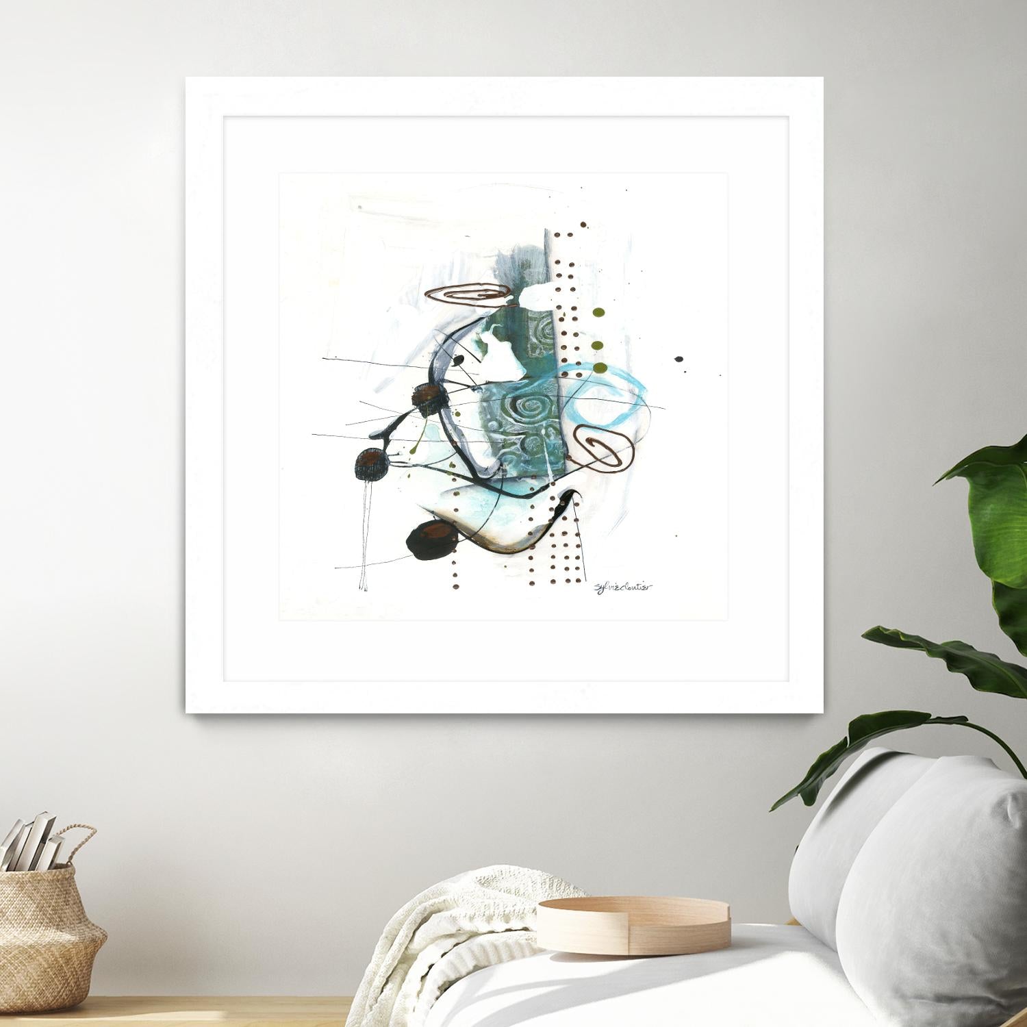 Remplir le paysage I by Sylvie Cloutier on GIANT ART - blue abstract