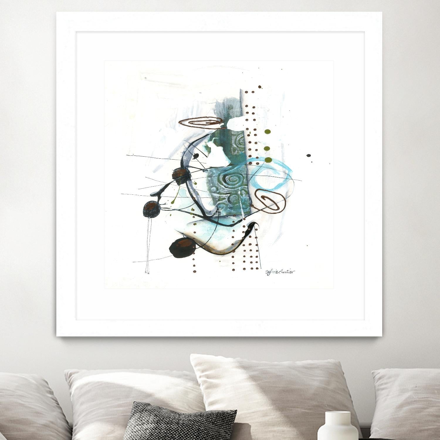 Remplir le paysage I by Sylvie Cloutier on GIANT ART - blue abstract