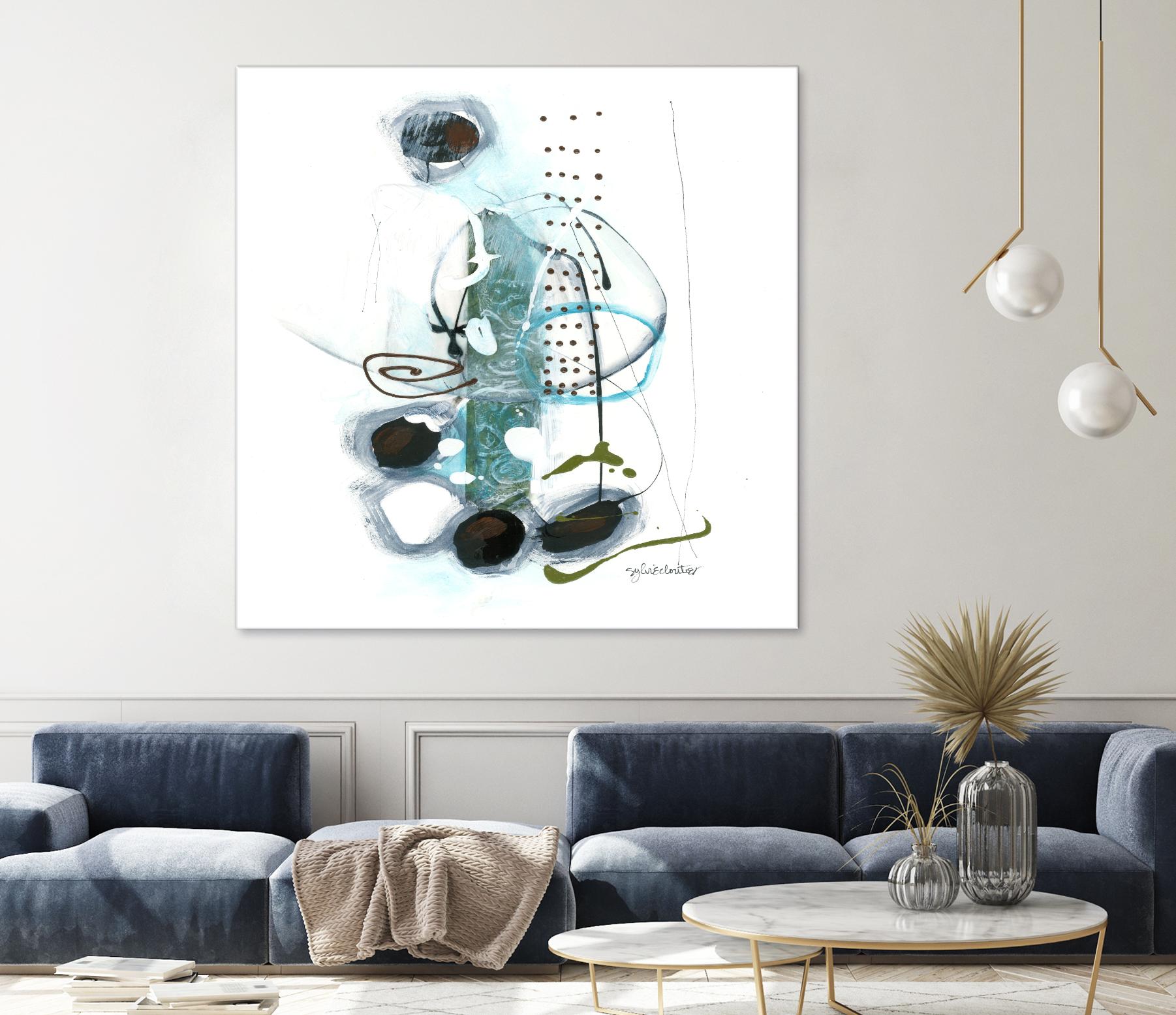 Remplir le paysage II by Sylvie Cloutier on GIANT ART - blue abstract