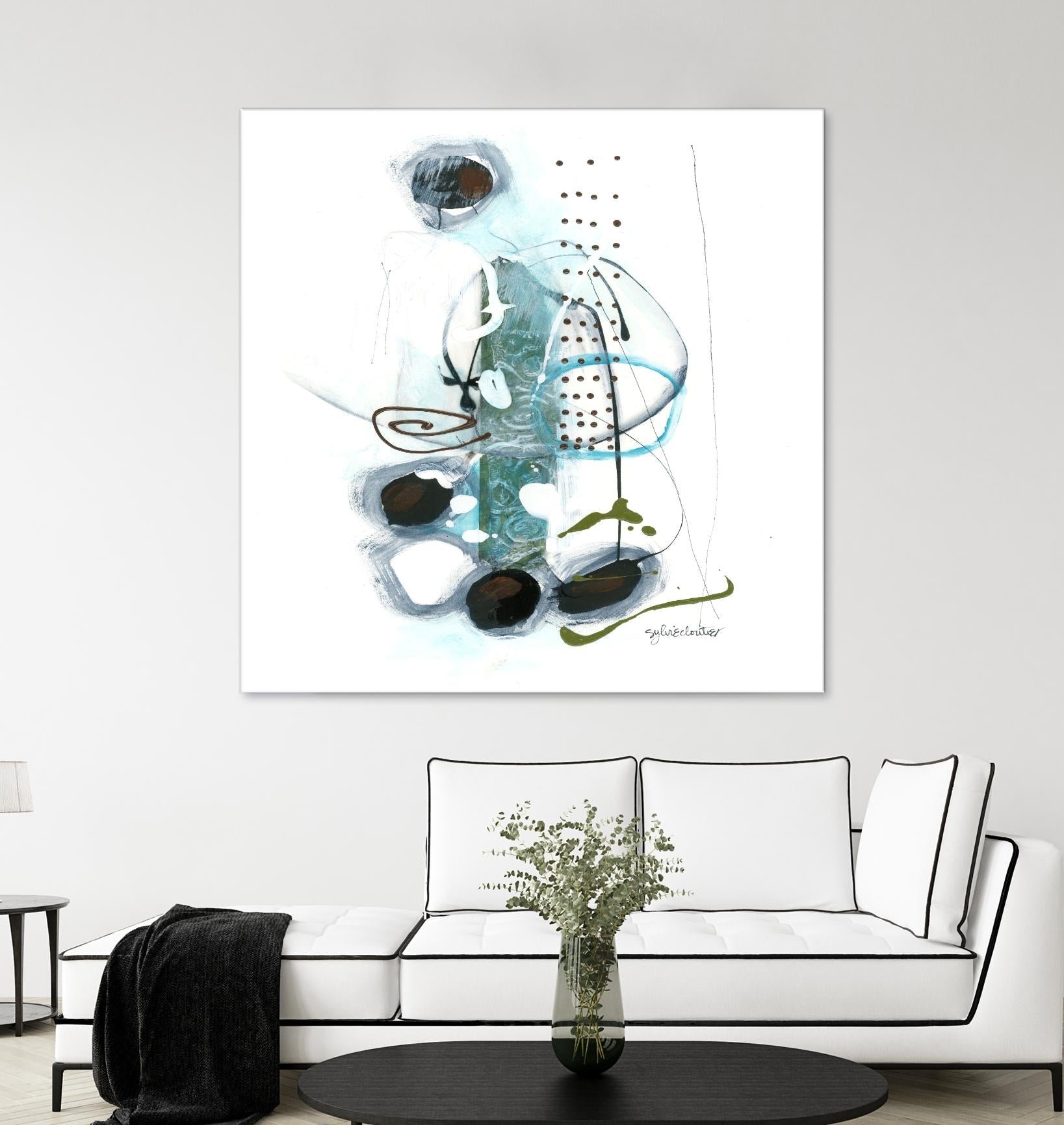 Remplir le paysage II by Sylvie Cloutier on GIANT ART - blue abstract