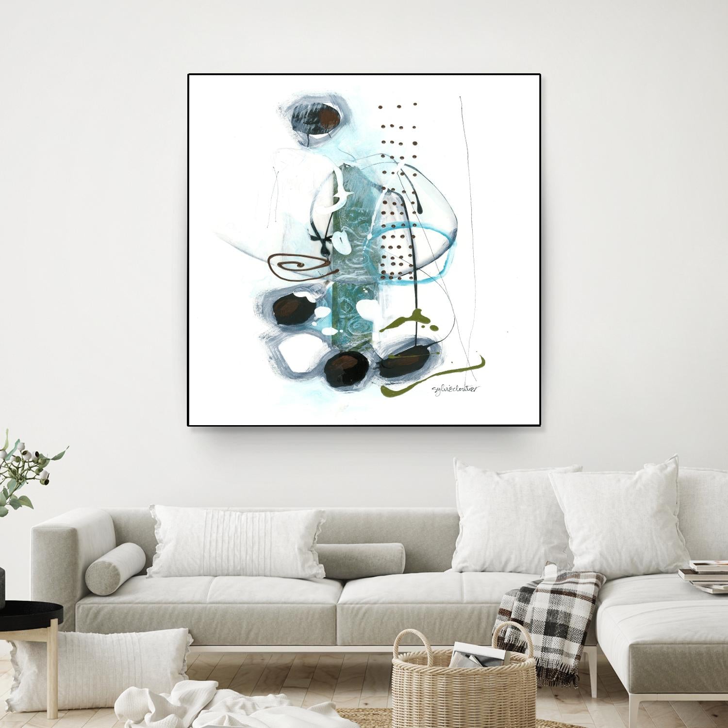 Remplir le paysage II by Sylvie Cloutier on GIANT ART - blue abstract