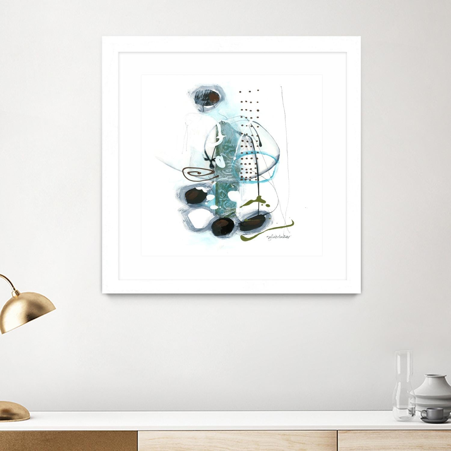 Remplir le paysage II by Sylvie Cloutier on GIANT ART - blue abstract