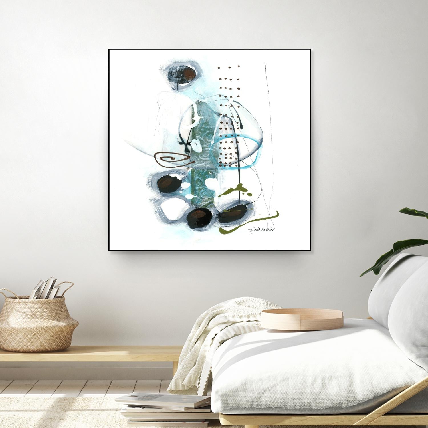 Remplir le paysage II by Sylvie Cloutier on GIANT ART - blue abstract