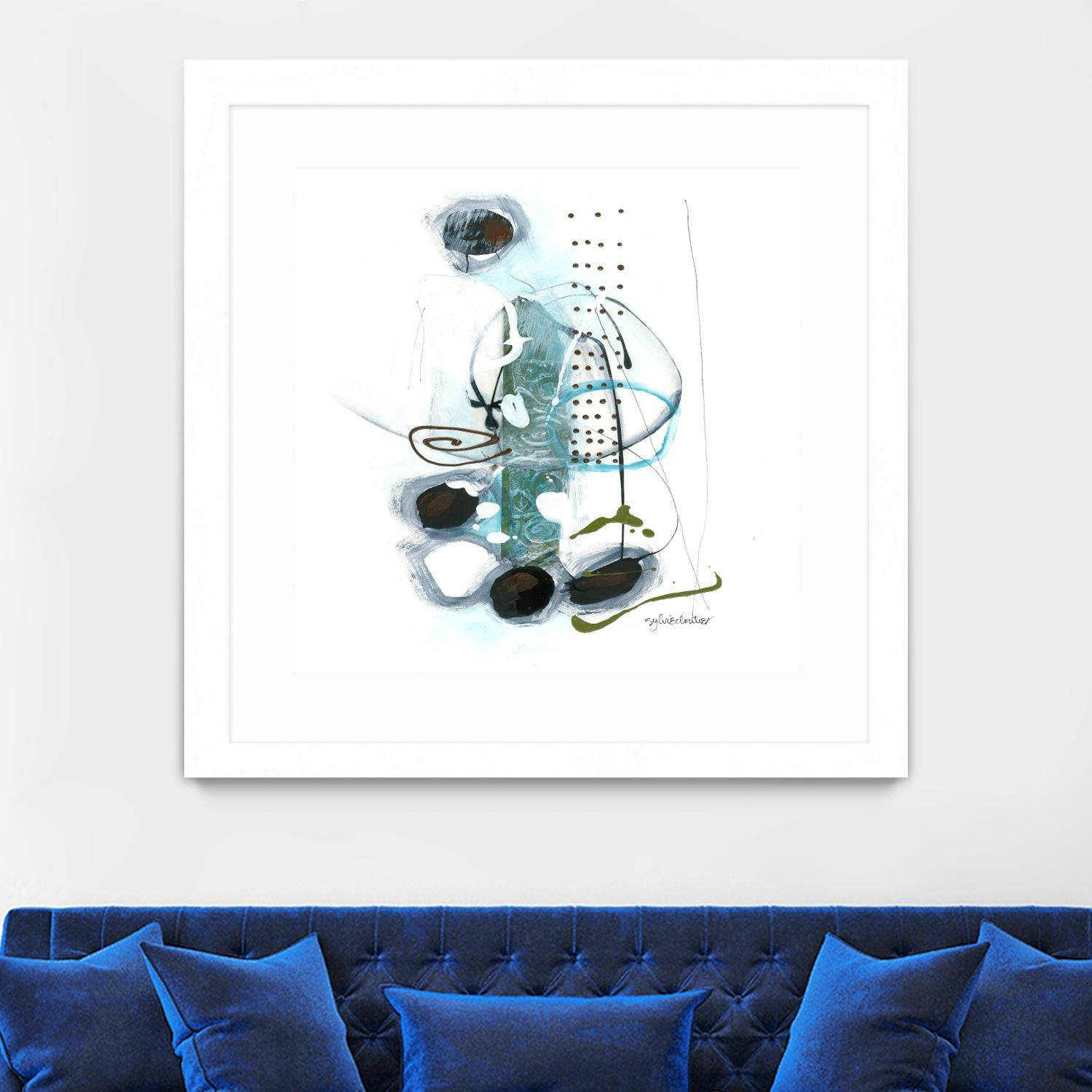 Remplir le paysage II by Sylvie Cloutier on GIANT ART - blue abstract