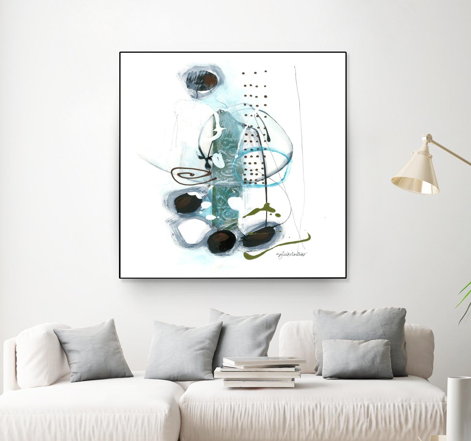 Remplir le paysage II by Sylvie Cloutier on GIANT ART - blue abstract