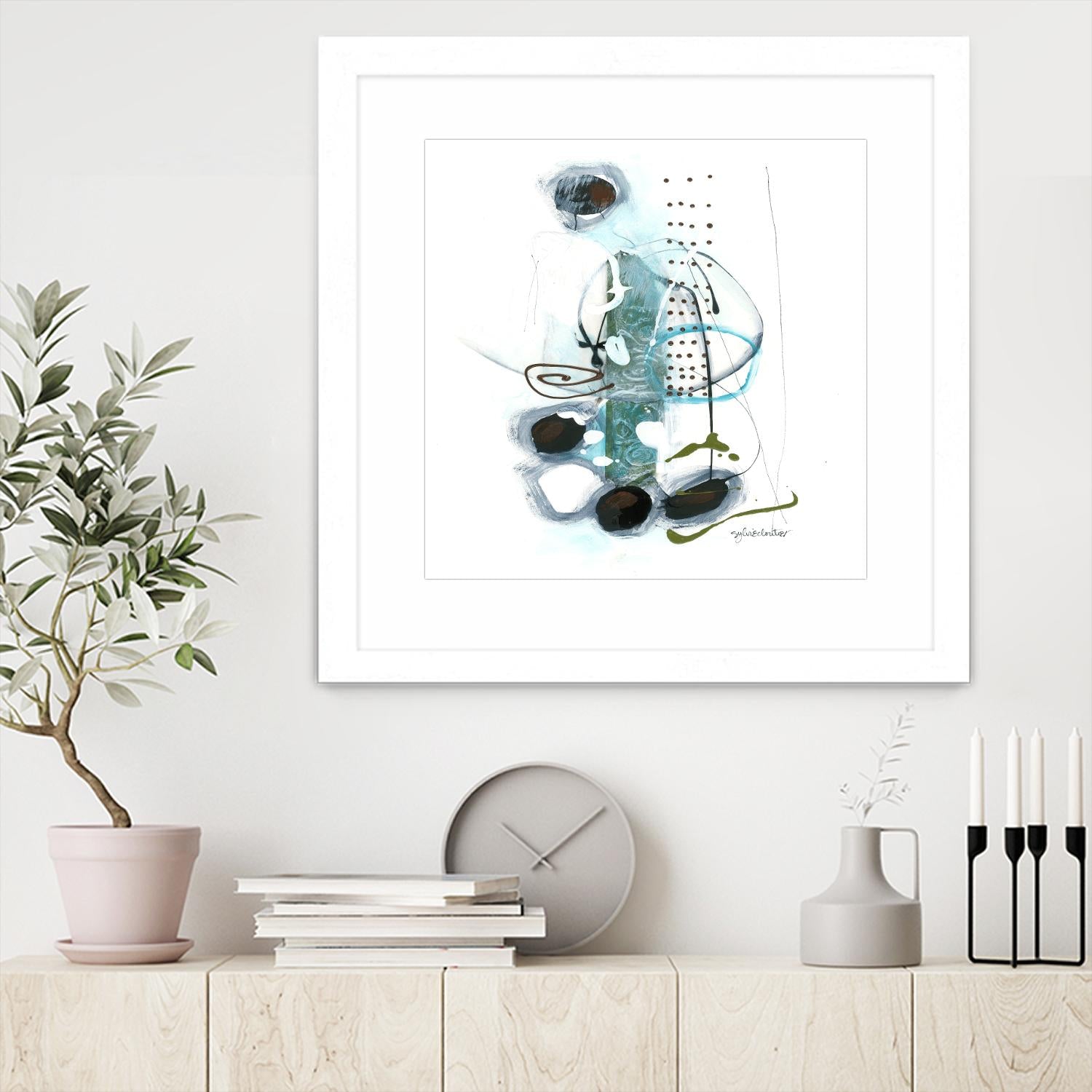 Remplir le paysage II by Sylvie Cloutier on GIANT ART - blue abstract