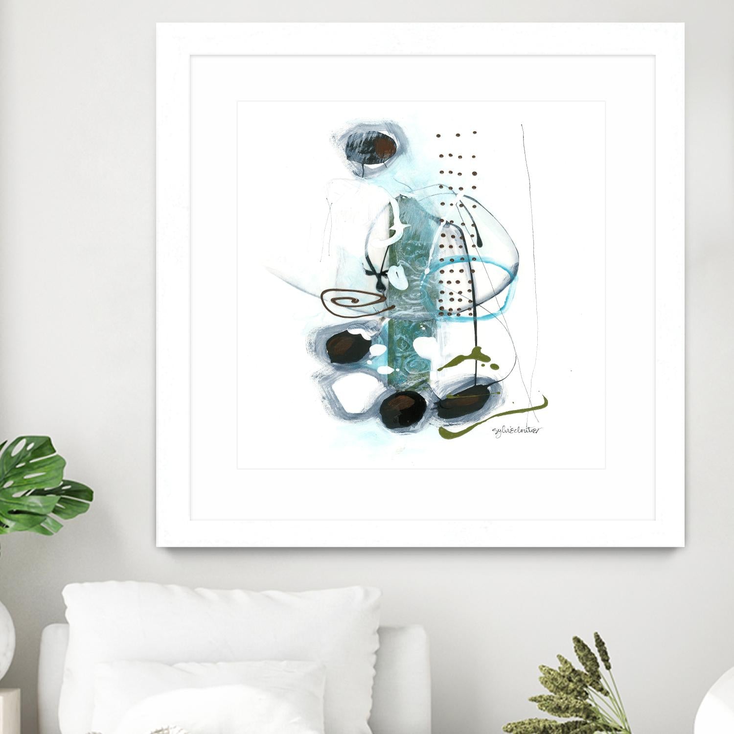 Remplir le paysage II by Sylvie Cloutier on GIANT ART - blue abstract