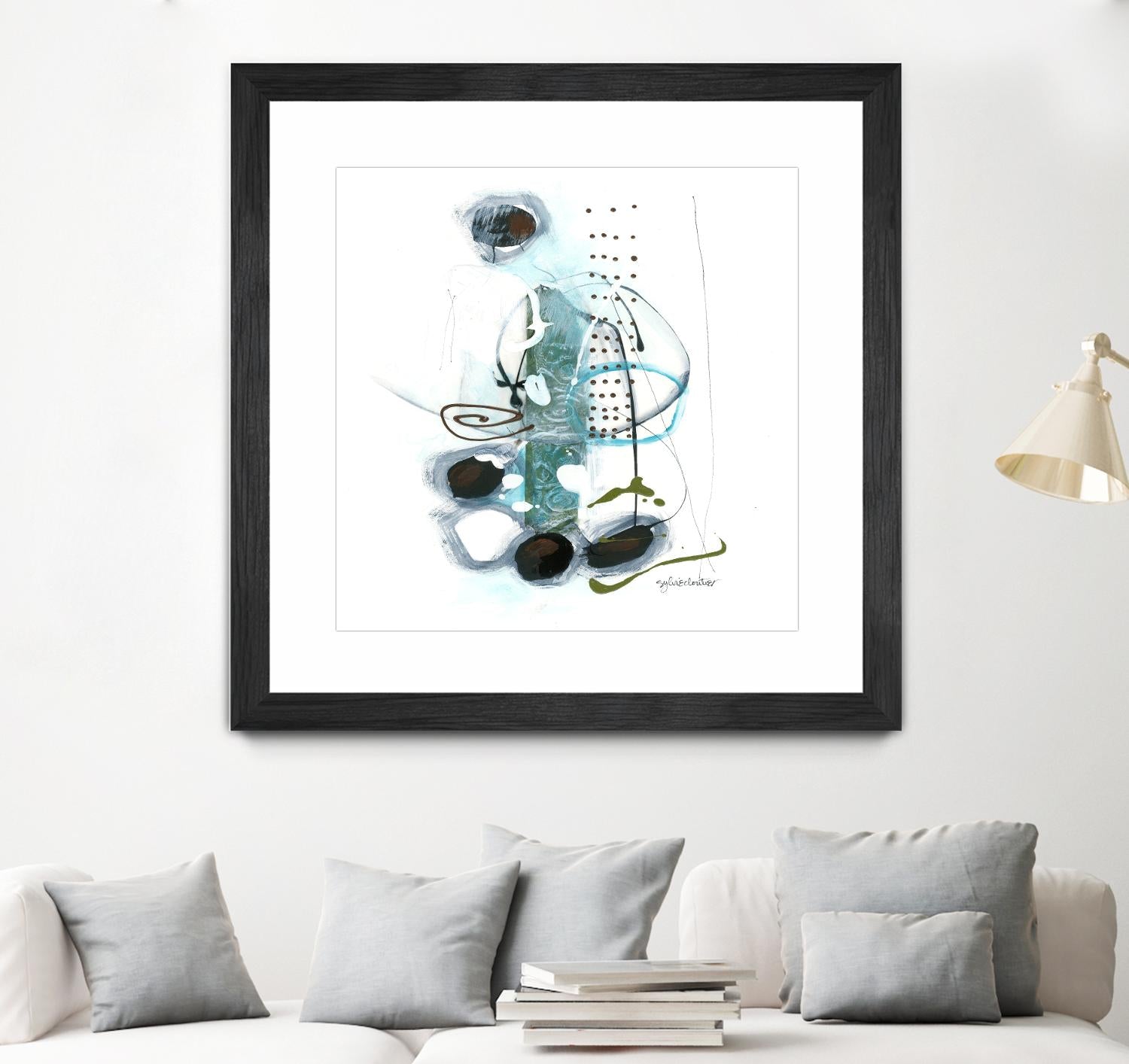 Remplir le paysage II by Sylvie Cloutier on GIANT ART - blue abstract