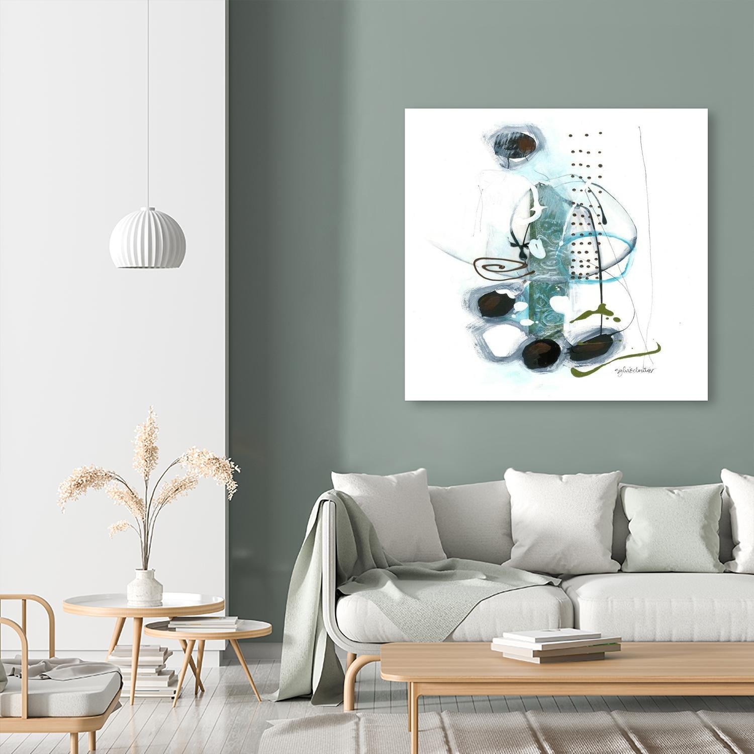 Remplir le paysage II by Sylvie Cloutier on GIANT ART - blue abstract