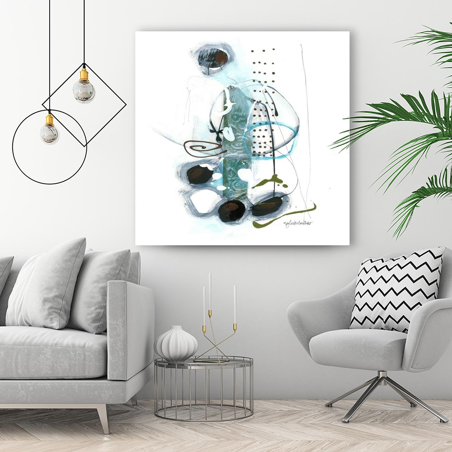 Remplir le paysage II by Sylvie Cloutier on GIANT ART - blue abstract