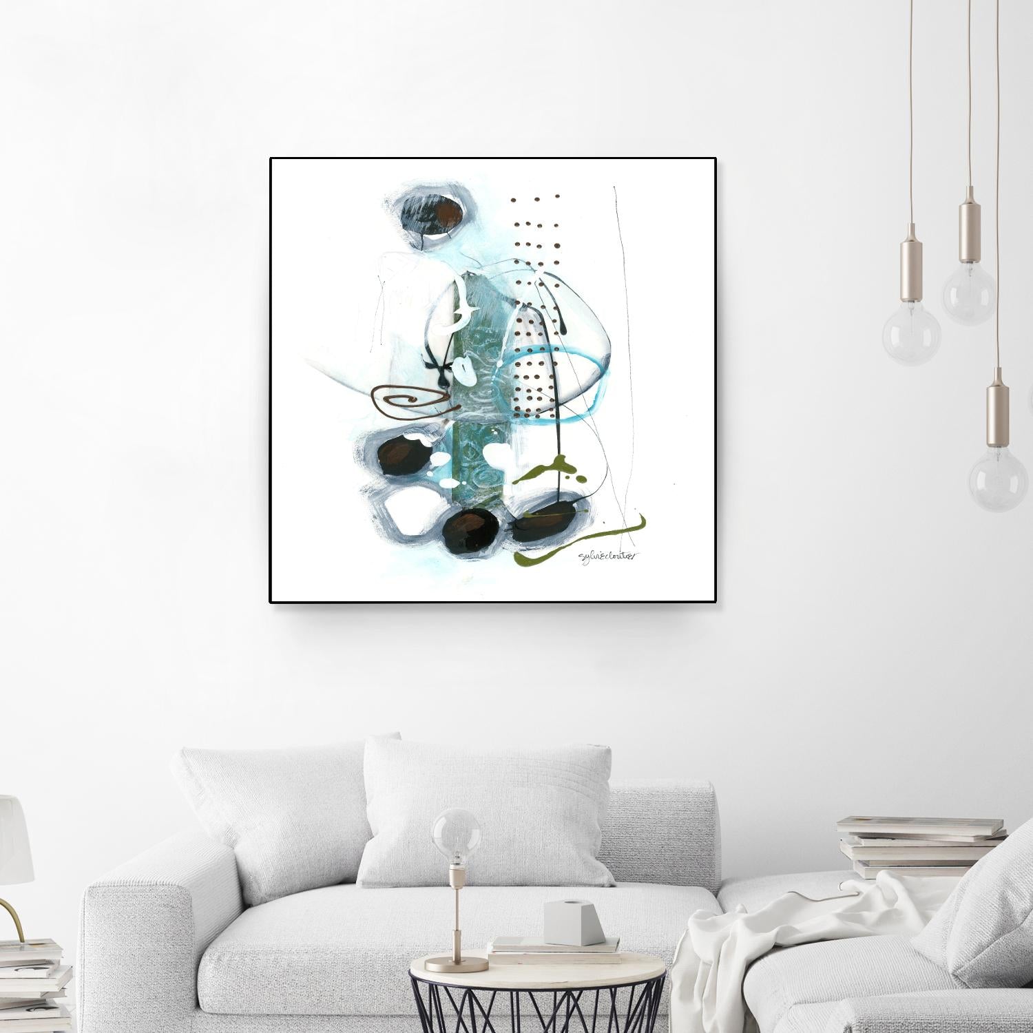 Remplir le paysage II by Sylvie Cloutier on GIANT ART - blue abstract