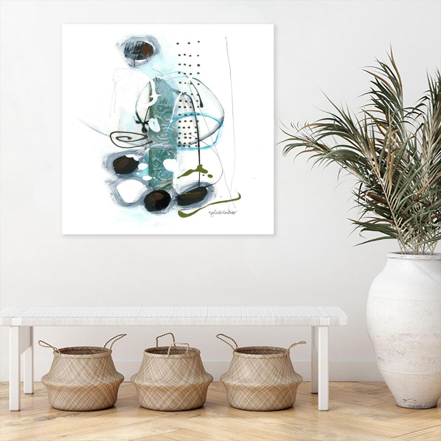 Remplir le paysage II by Sylvie Cloutier on GIANT ART - blue abstract