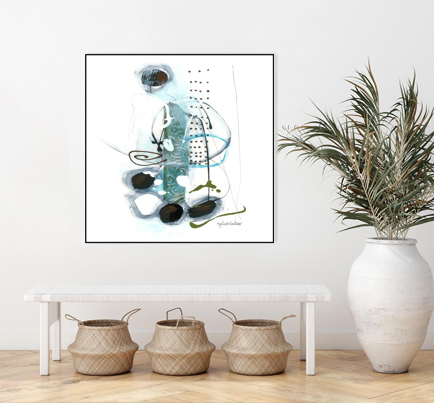 Remplir le paysage II by Sylvie Cloutier on GIANT ART - blue abstract