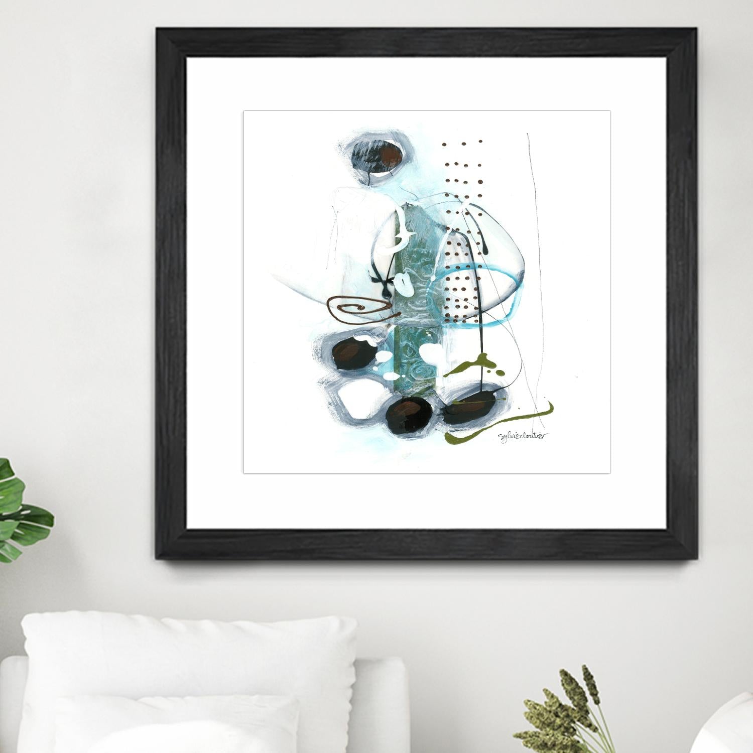 Remplir le paysage II by Sylvie Cloutier on GIANT ART - blue abstract