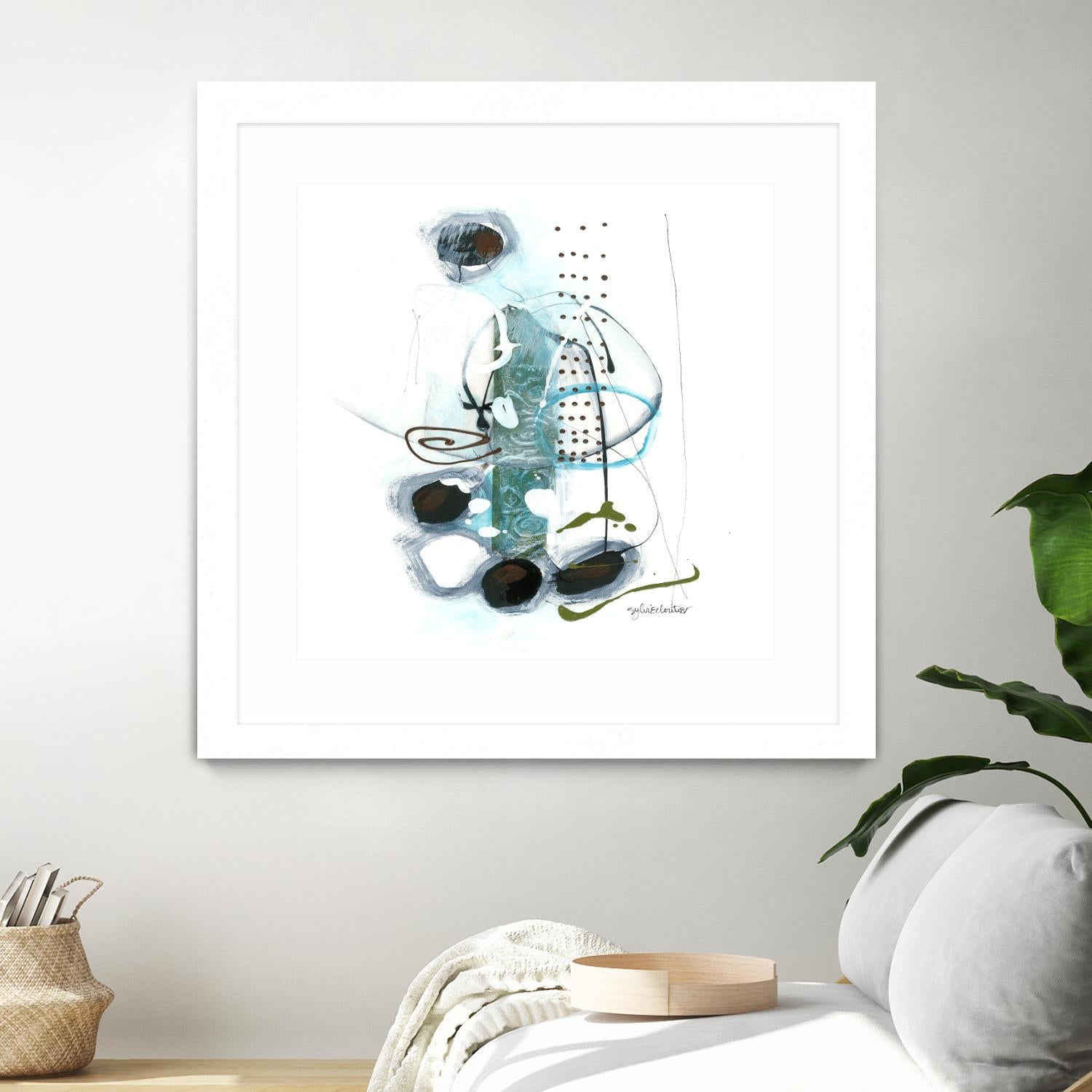 Remplir le paysage II by Sylvie Cloutier on GIANT ART - blue abstract