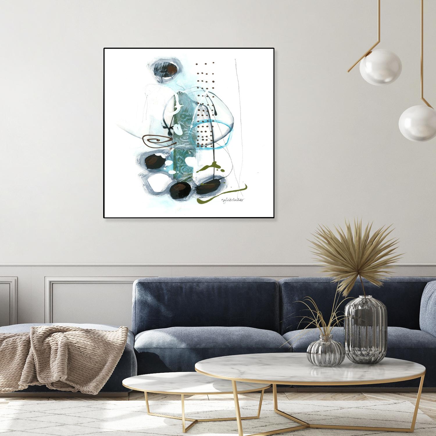 Remplir le paysage II by Sylvie Cloutier on GIANT ART - blue abstract