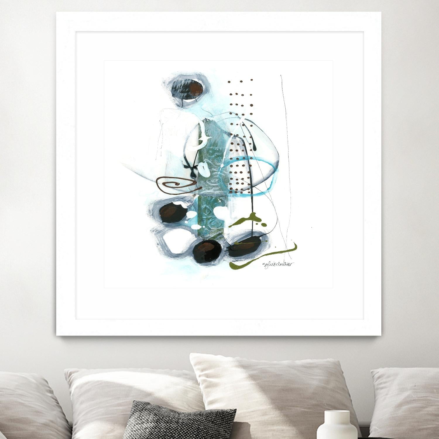 Remplir le paysage II by Sylvie Cloutier on GIANT ART - blue abstract