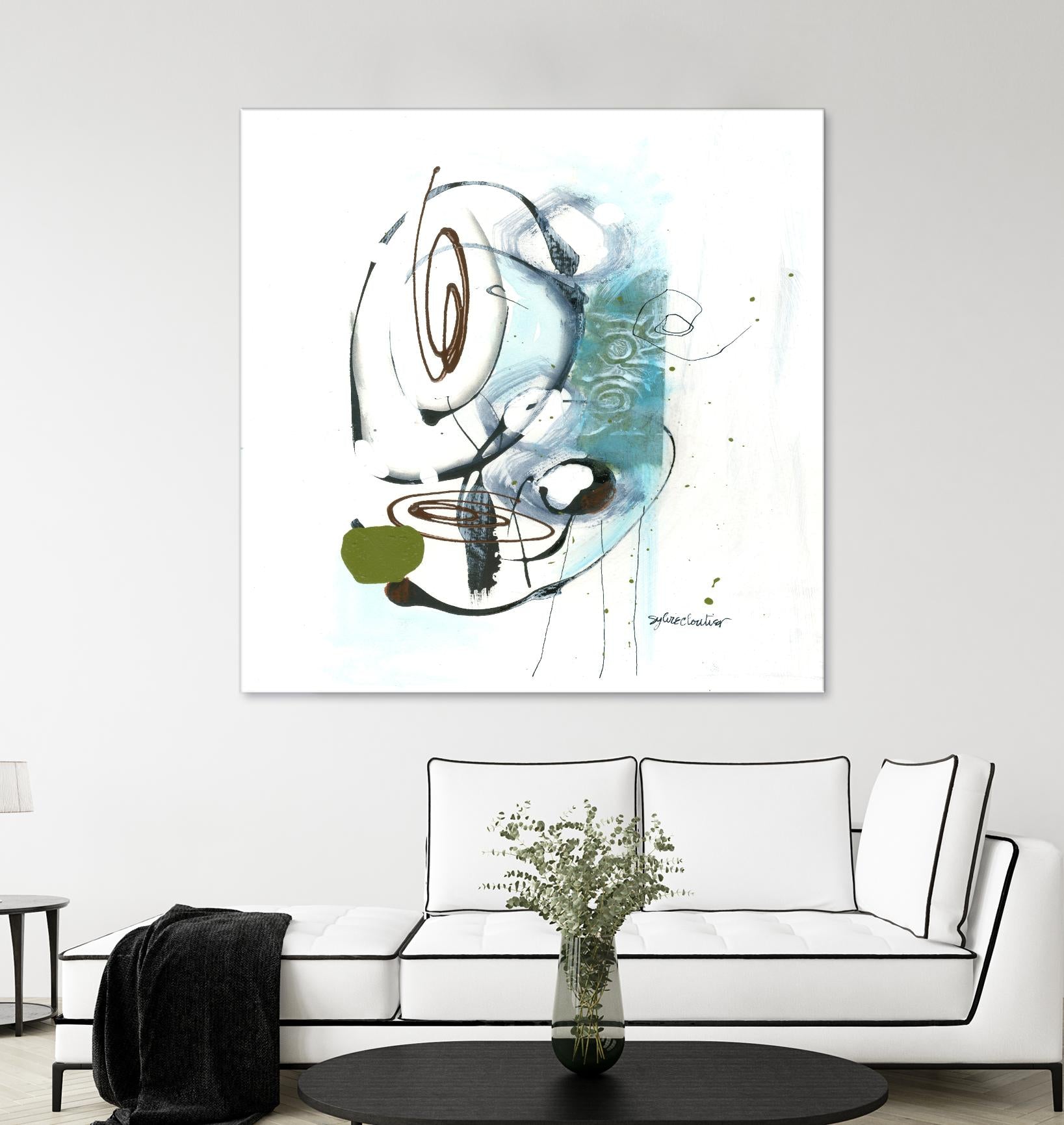 Remplir le paysage III by Sylvie Cloutier on GIANT ART - blue abstract