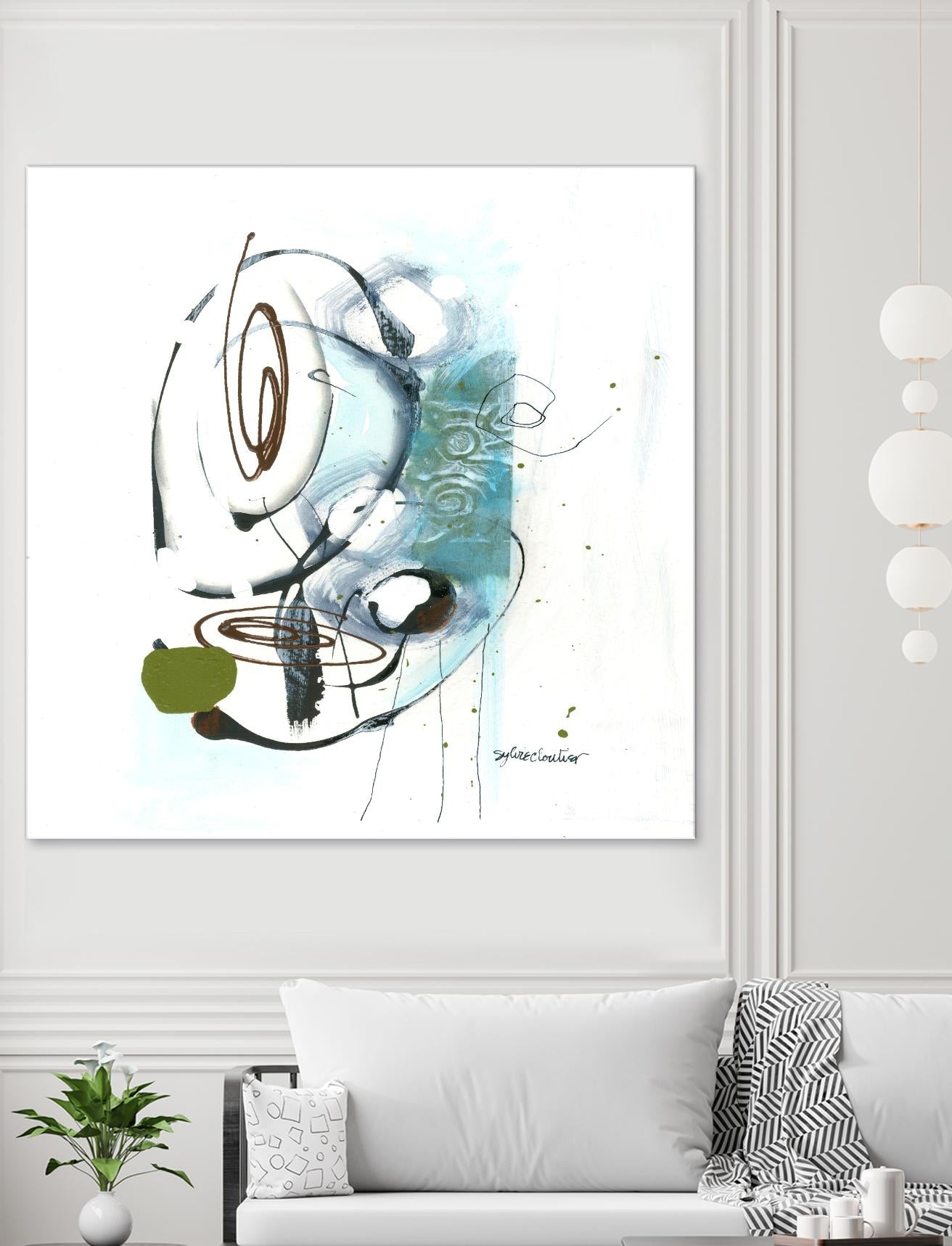 Remplir le paysage III by Sylvie Cloutier on GIANT ART - blue abstract