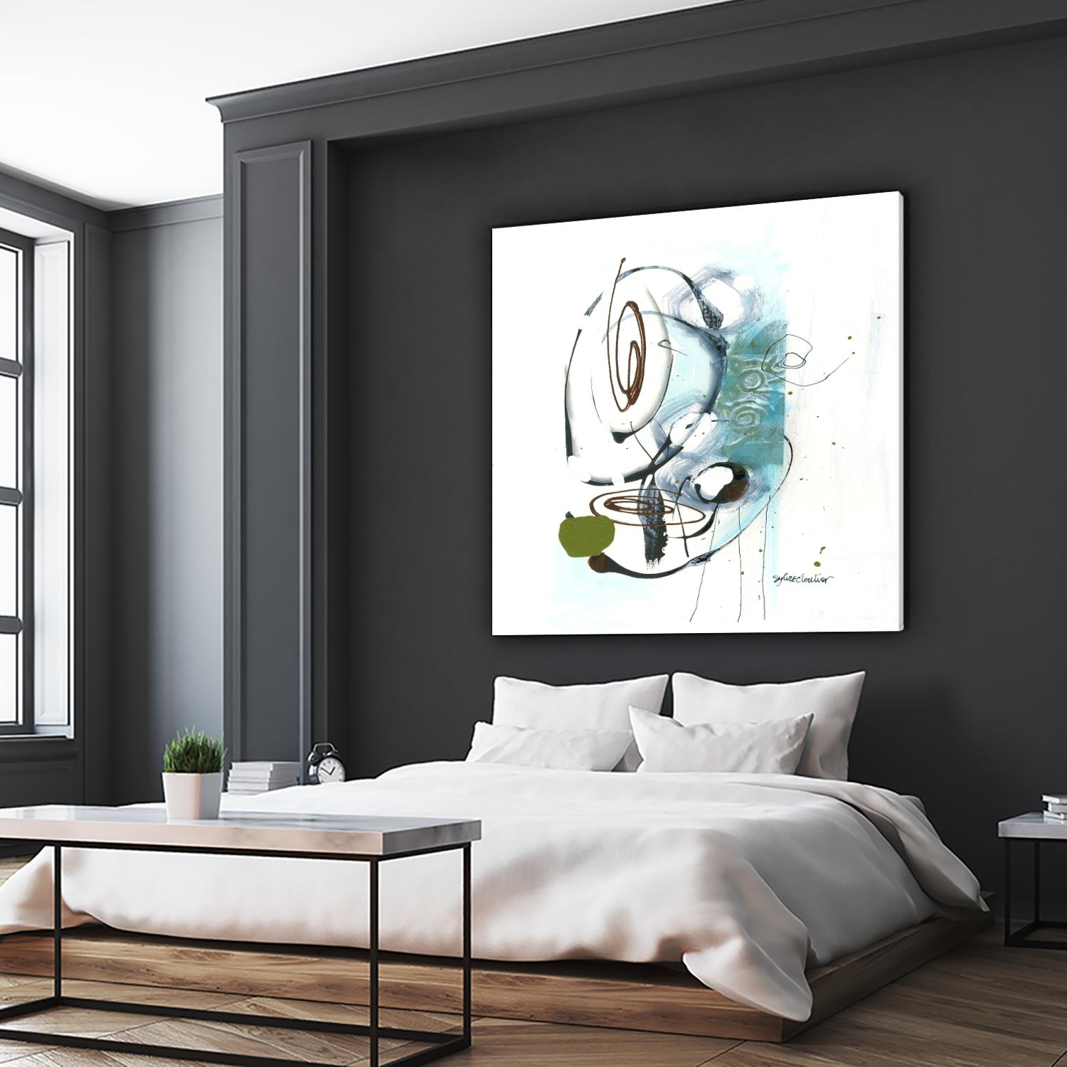 Remplir le paysage III by Sylvie Cloutier on GIANT ART - blue abstract