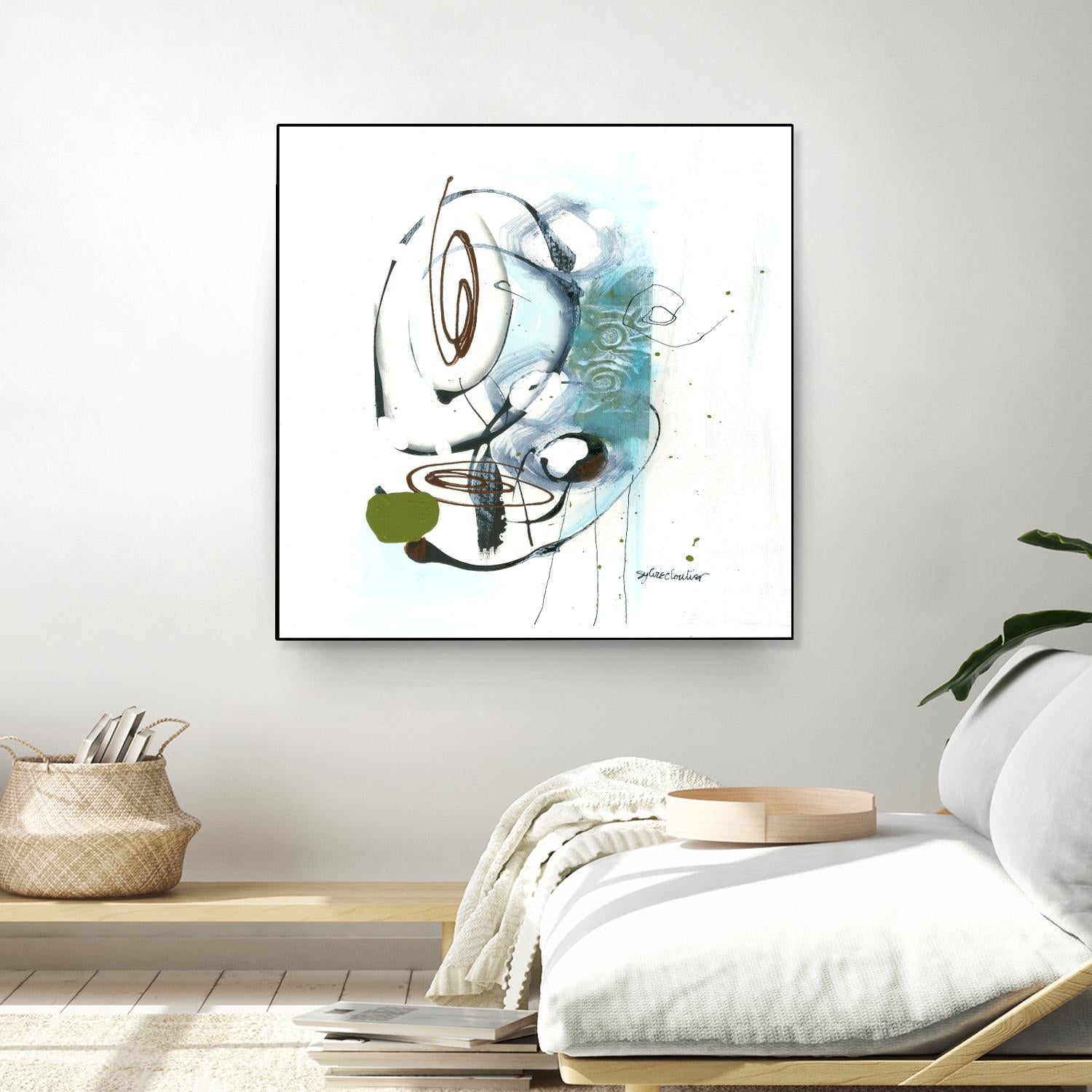 Remplir le paysage III by Sylvie Cloutier on GIANT ART - blue abstract