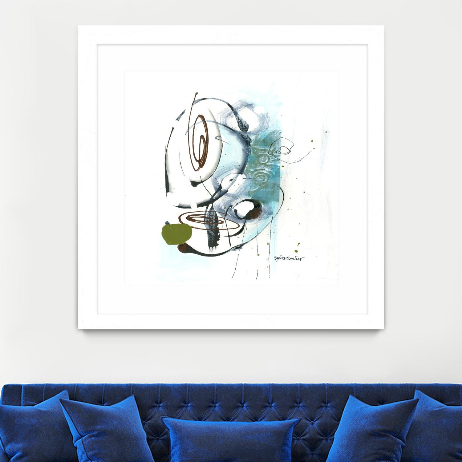 Remplir le paysage III by Sylvie Cloutier on GIANT ART - blue abstract