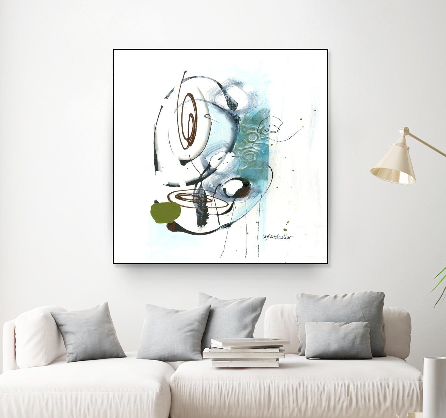 Remplir le paysage III by Sylvie Cloutier on GIANT ART - blue abstract