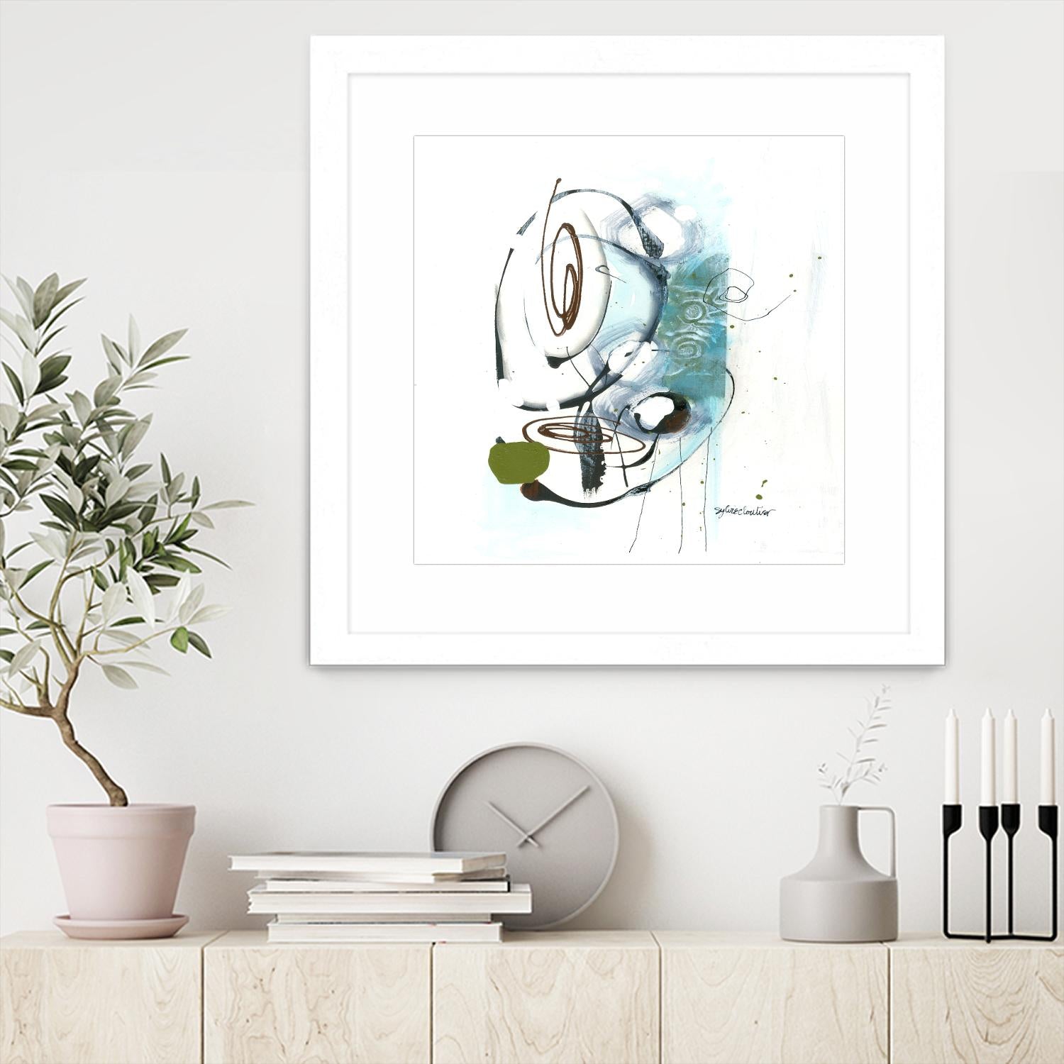 Remplir le paysage III by Sylvie Cloutier on GIANT ART - blue abstract