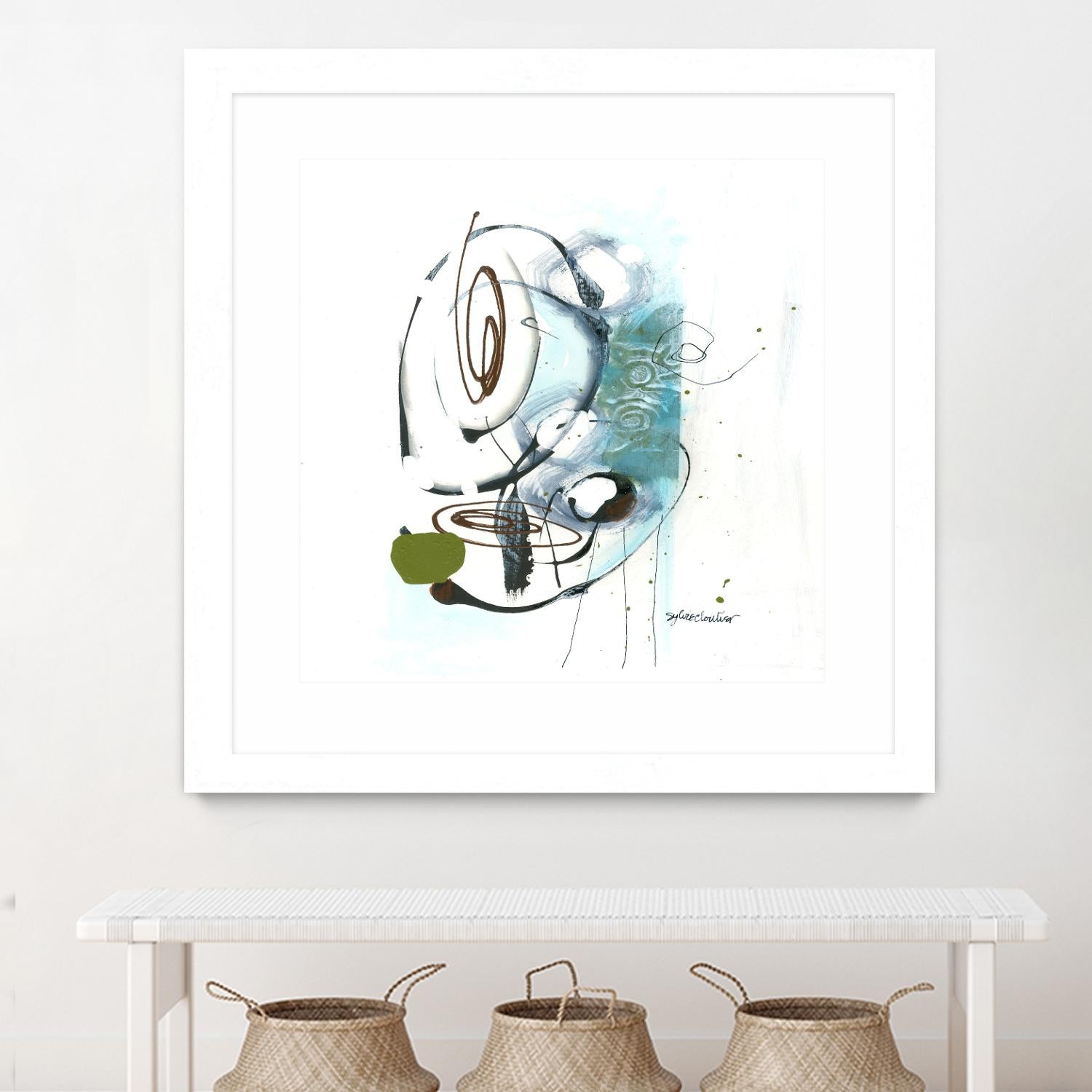 Remplir le paysage III by Sylvie Cloutier on GIANT ART - blue abstract