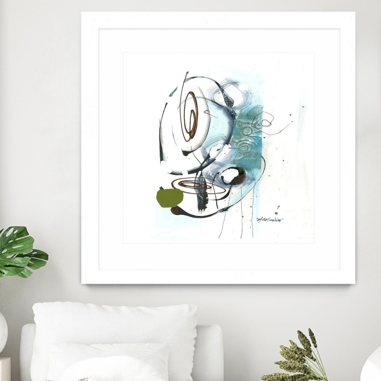 Remplir le paysage III by Sylvie Cloutier on GIANT ART - blue abstract