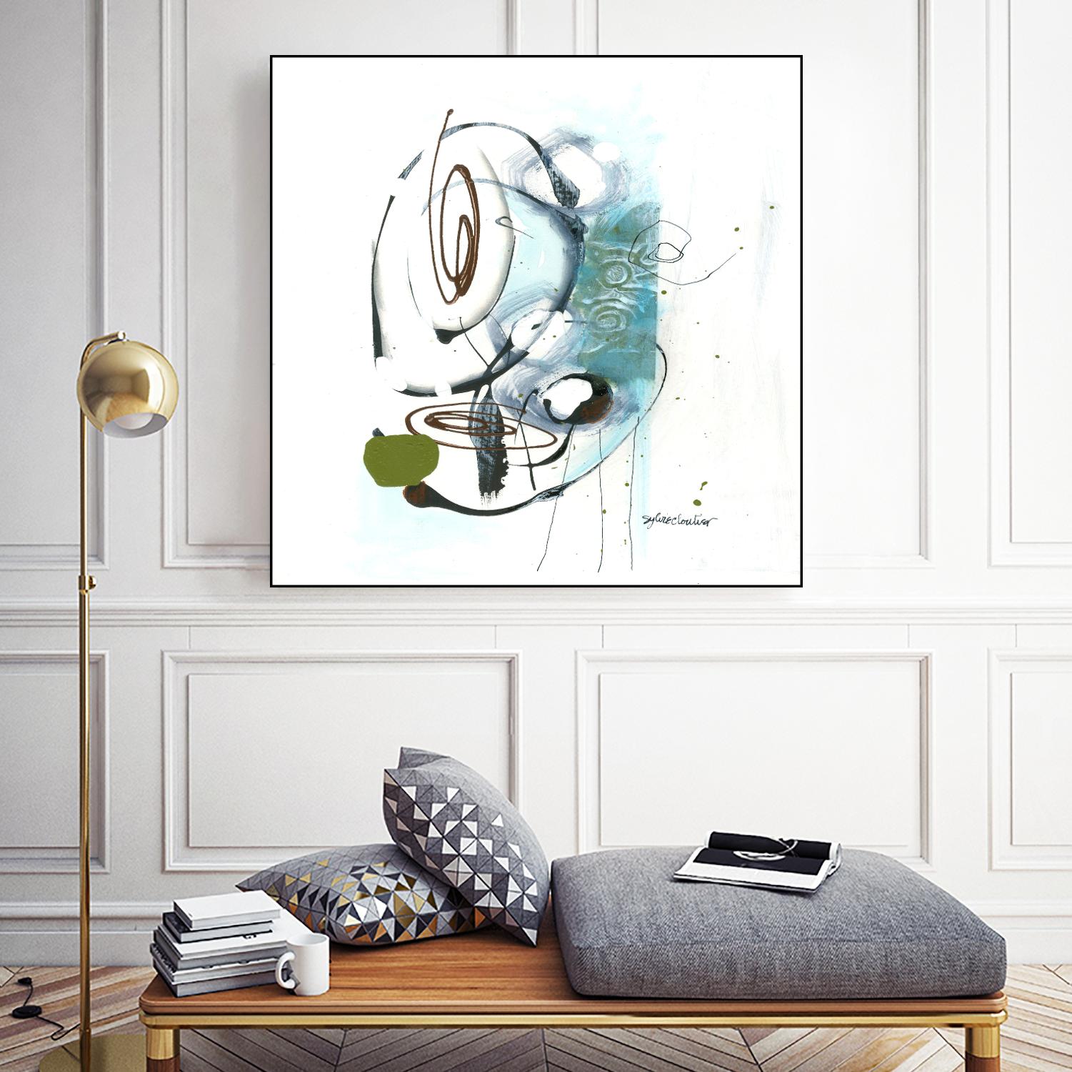 Remplir le paysage III by Sylvie Cloutier on GIANT ART - blue abstract