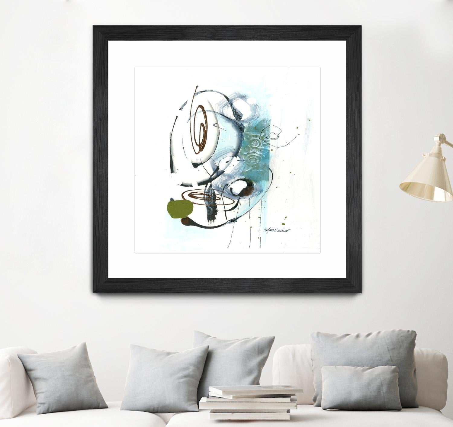 Remplir le paysage III by Sylvie Cloutier on GIANT ART - blue abstract