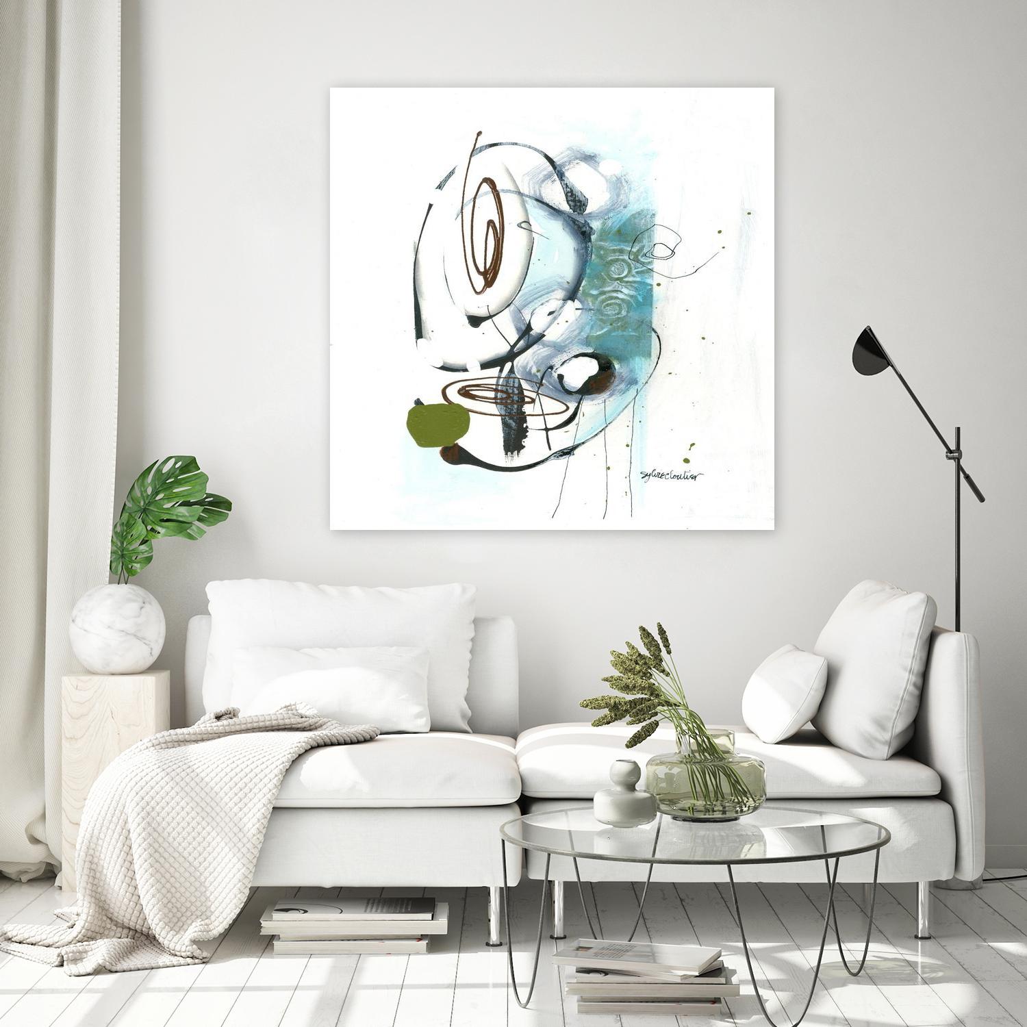 Remplir le paysage III by Sylvie Cloutier on GIANT ART - blue abstract