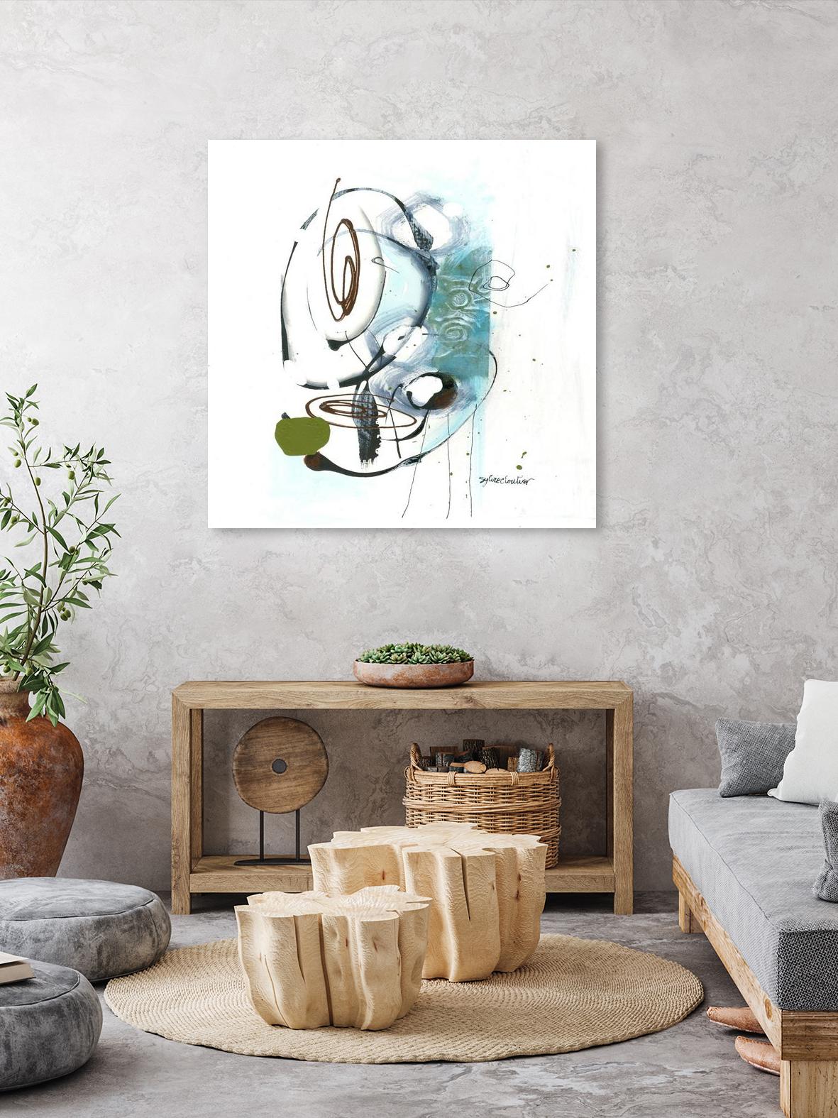 Remplir le paysage III by Sylvie Cloutier on GIANT ART - blue abstract