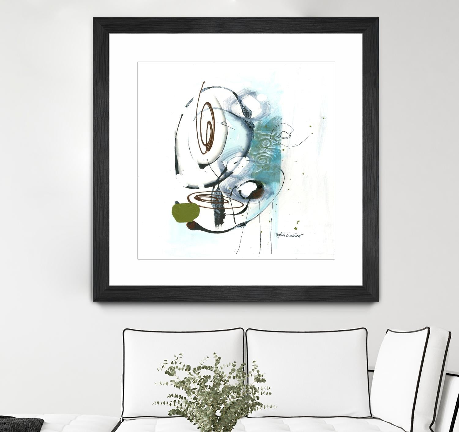 Remplir le paysage III by Sylvie Cloutier on GIANT ART - blue abstract