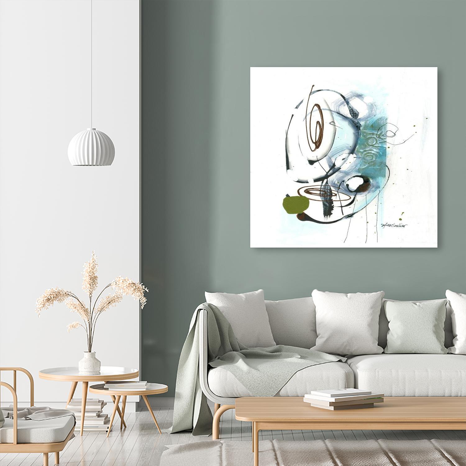 Remplir le paysage III by Sylvie Cloutier on GIANT ART - blue abstract