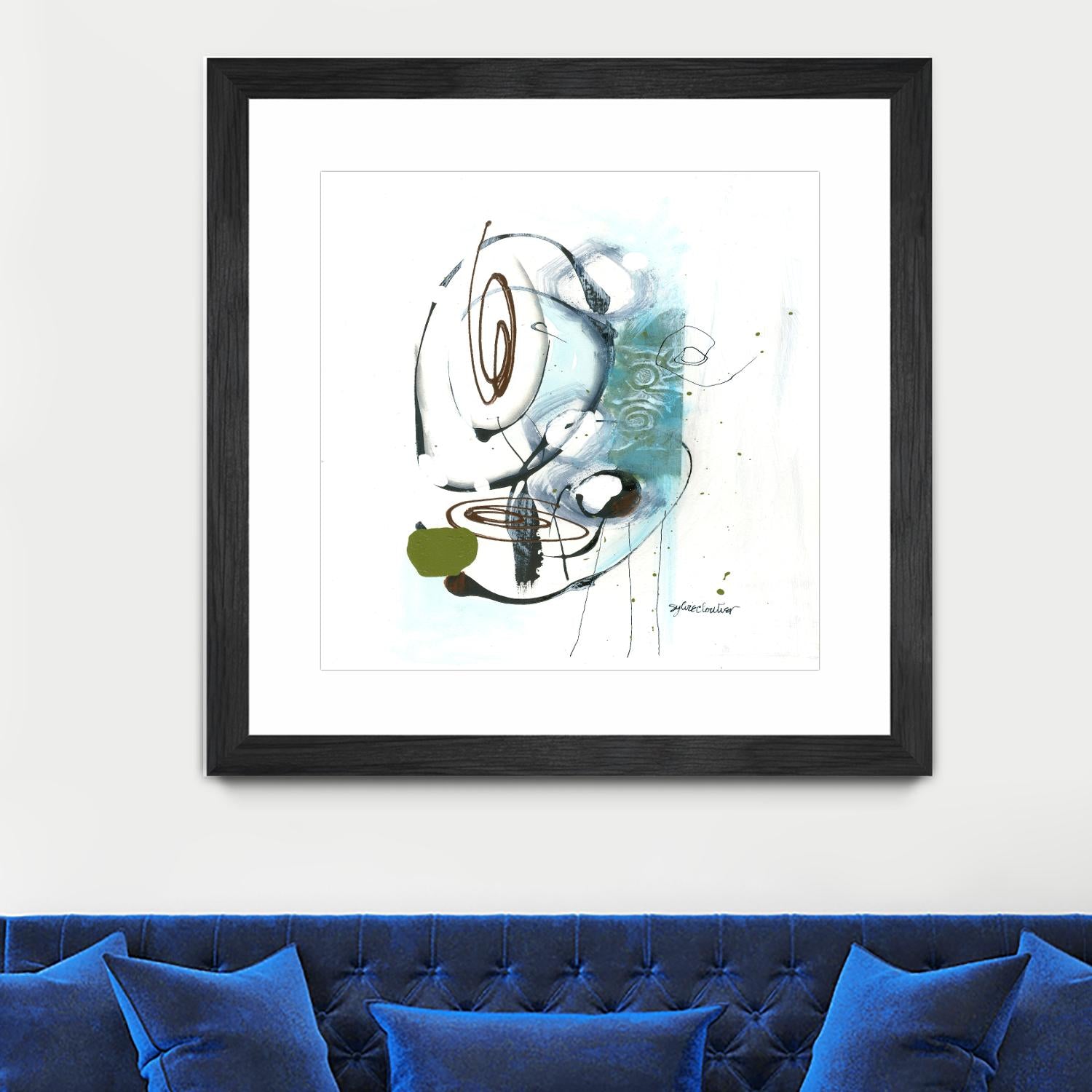 Remplir le paysage III by Sylvie Cloutier on GIANT ART - blue abstract